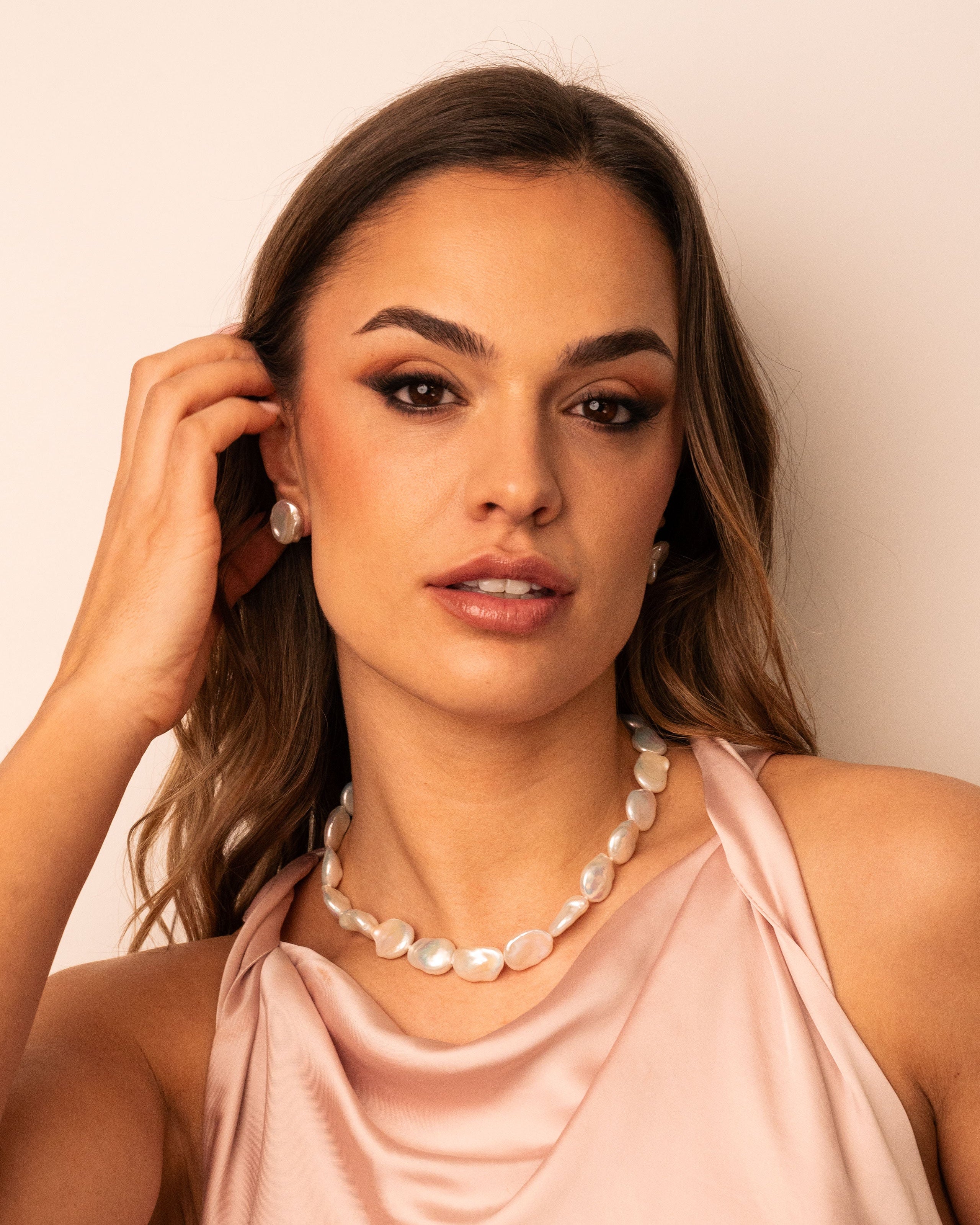 Collar de Perlas de Agua Dulce Moneda Barrocas de 12-13 mm y 45 cm de largo Secret & You