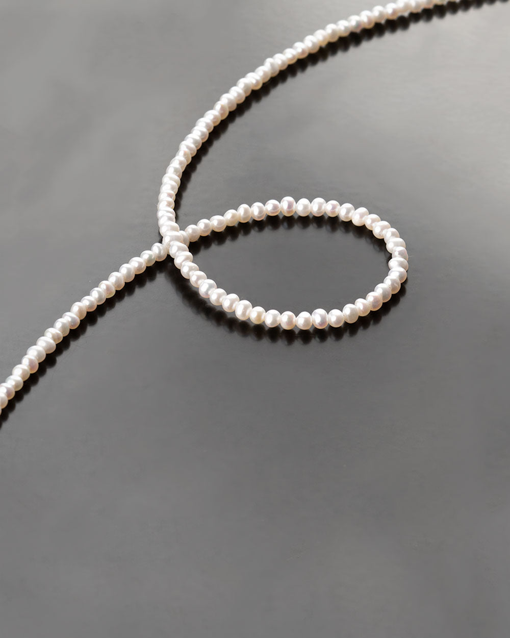 Collar de Perlas de Agua Dulce Tipo Rice de 3-3,5 mm y Plata de Ley Secret & You