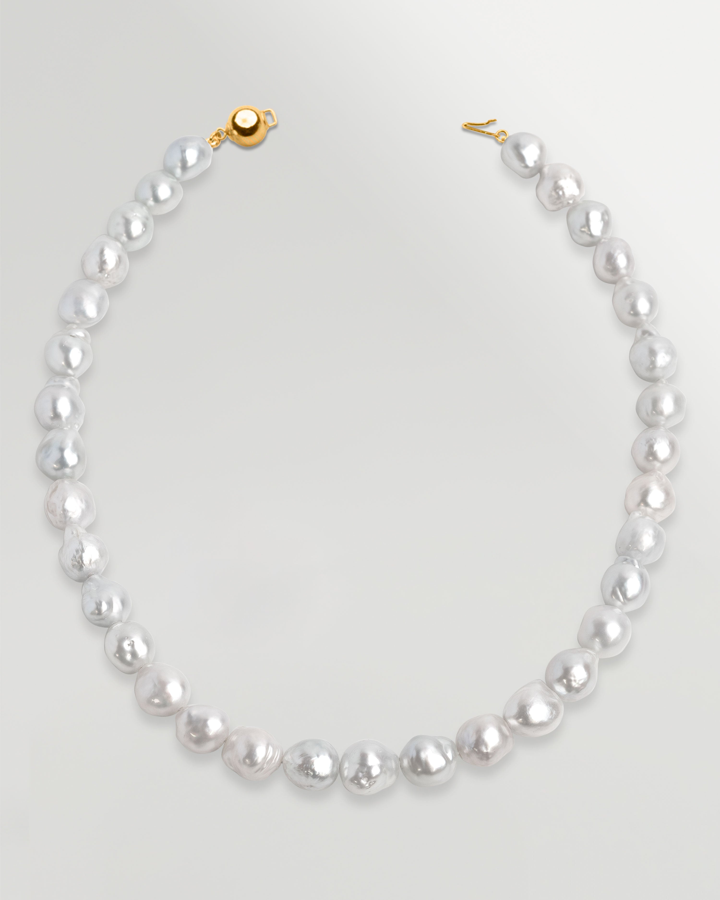 Collar de perlas australianas cultivadas naturales del mar del sur barrocas Secret & You