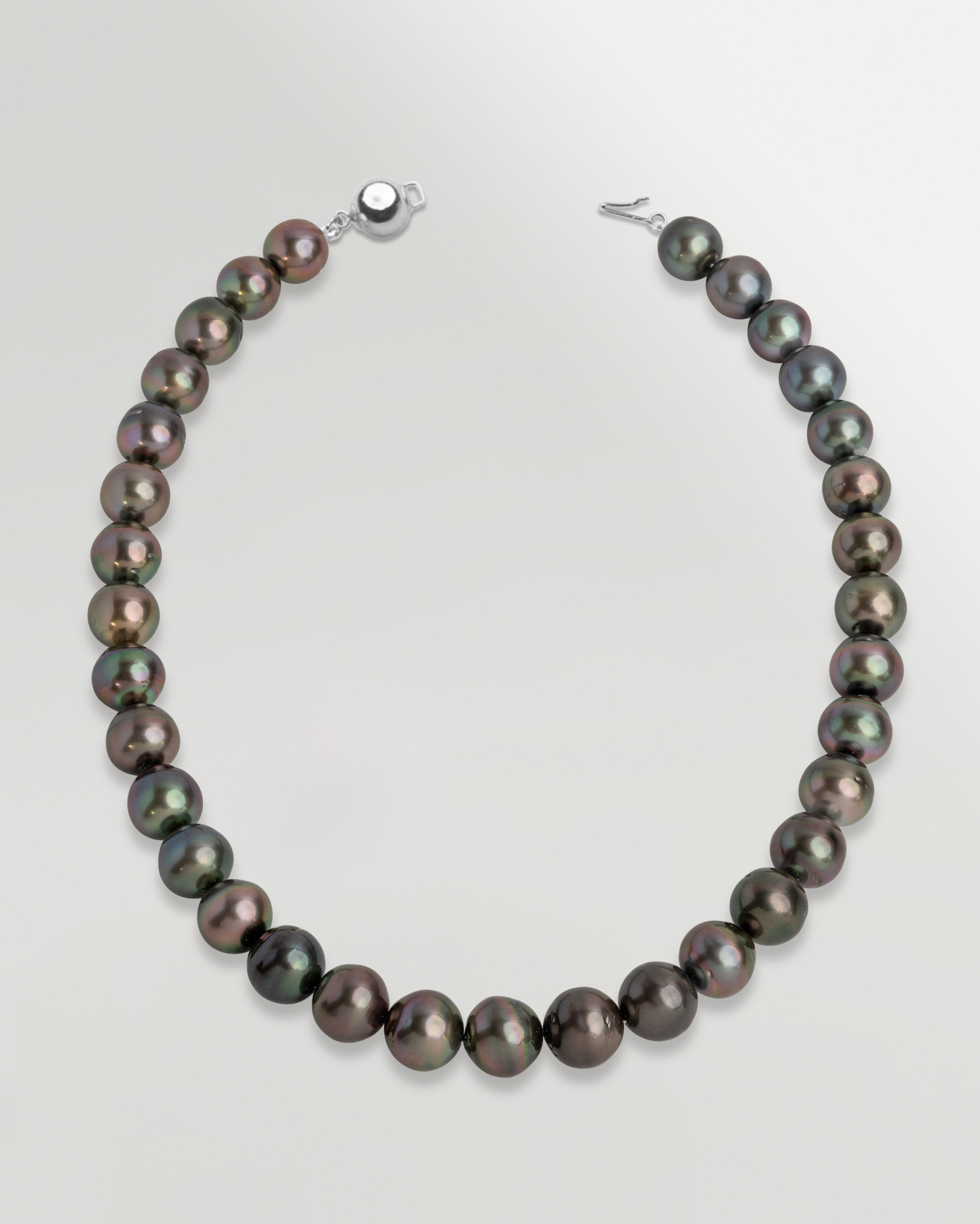 Collar de perlas cultivadas naturales Negras Tahiti Barrocas