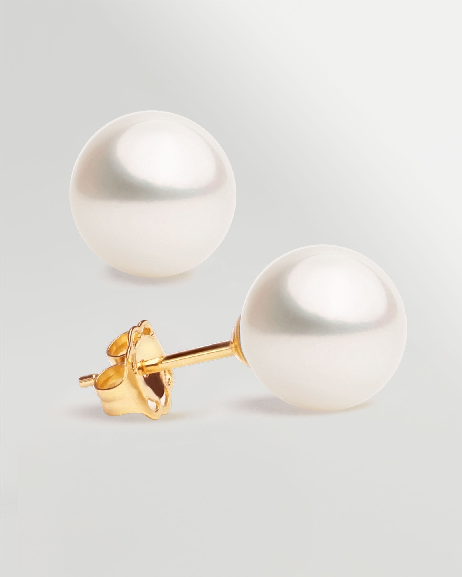 Pendientes de Perlas Cultivadas Australianas en Oro de 18 k 10,5-11,0 mm Secret & You