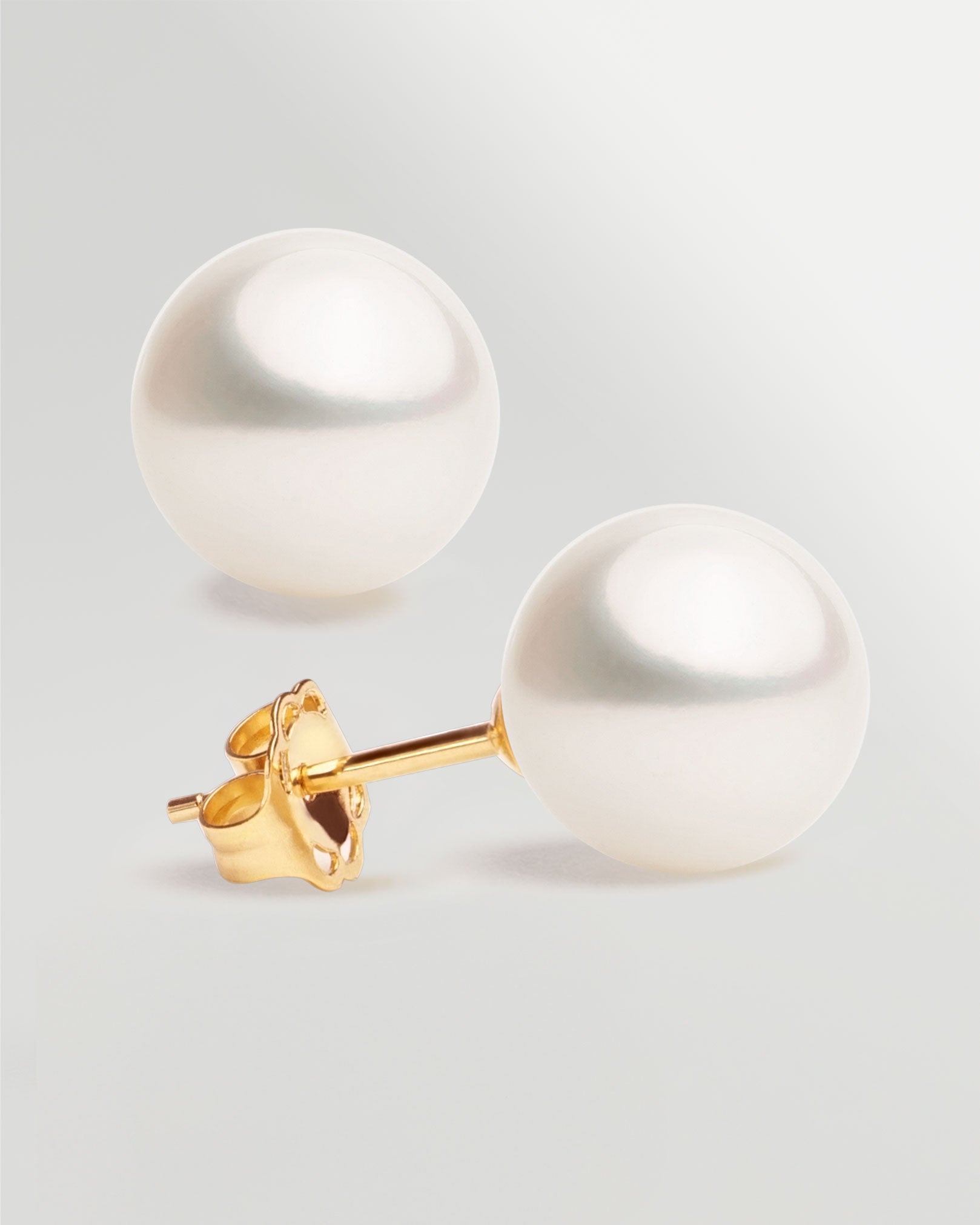 Pendientes de perlas cultivadas australianas en oro 18k 11,5-12,0 mm