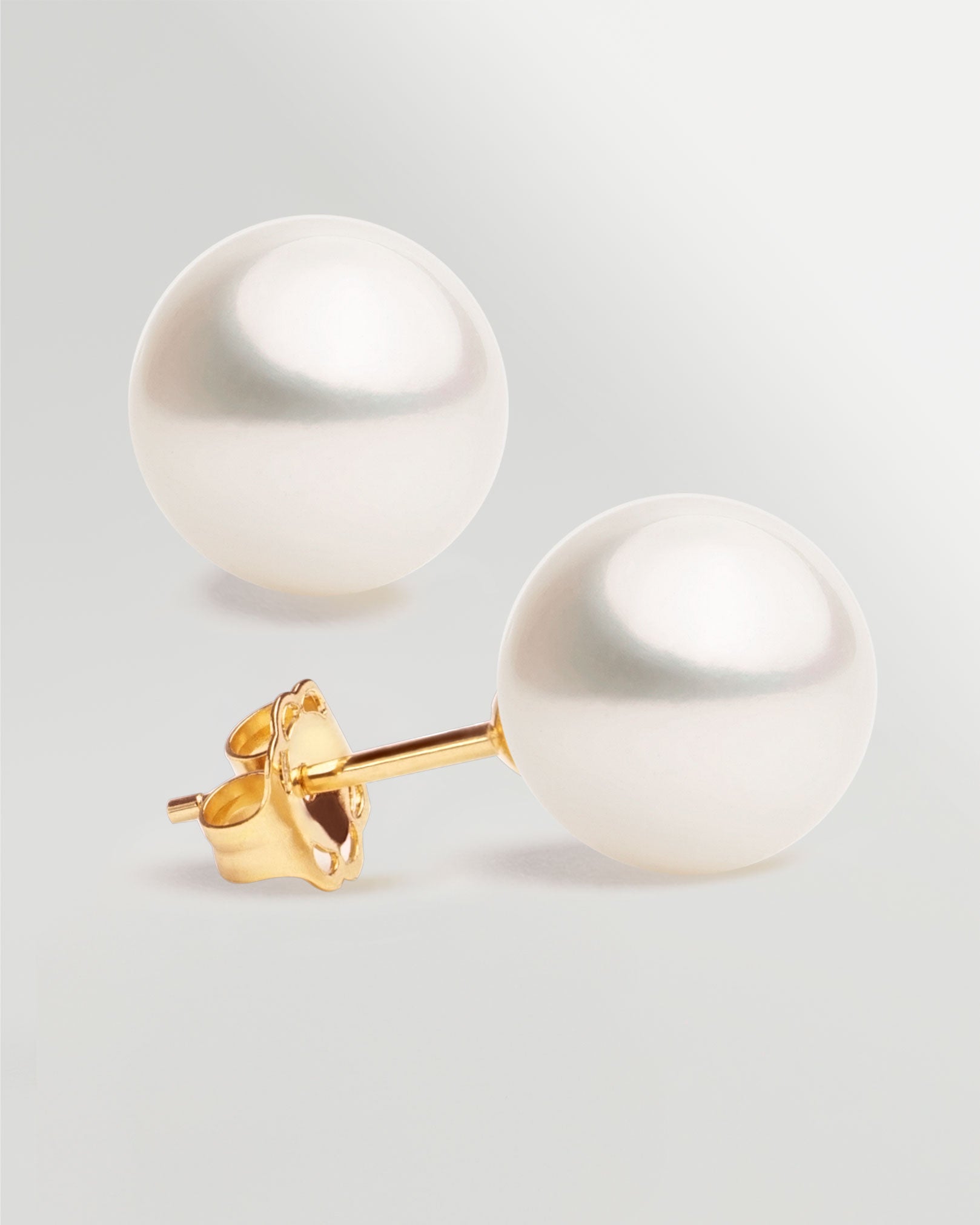 Pendientes de perlas australianas en oro de 18k 12,5-13,0 mm