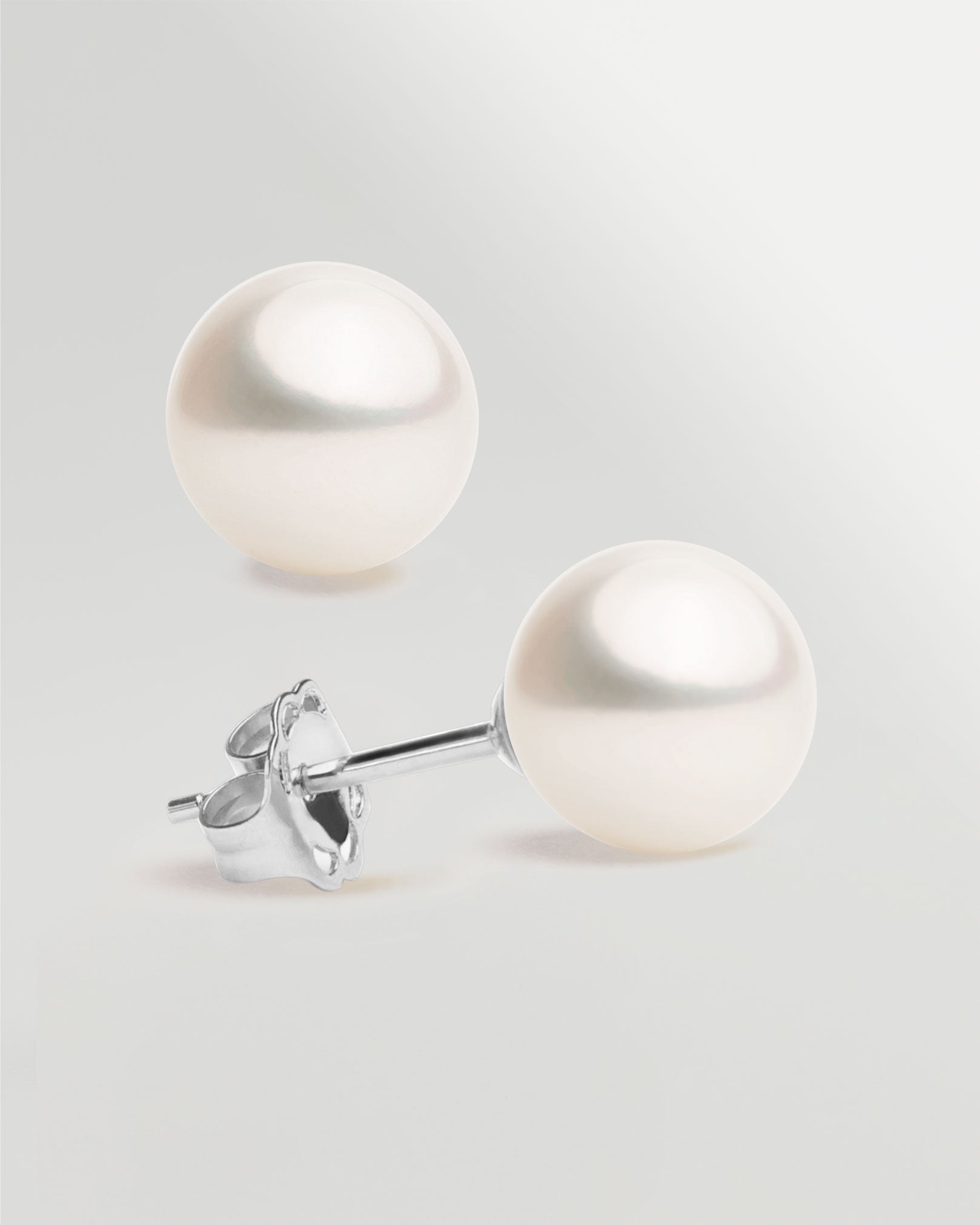 Pendientes de Perlas Cultivadas Australianas AAA en Oro de 18 k | 9-9,5 mm