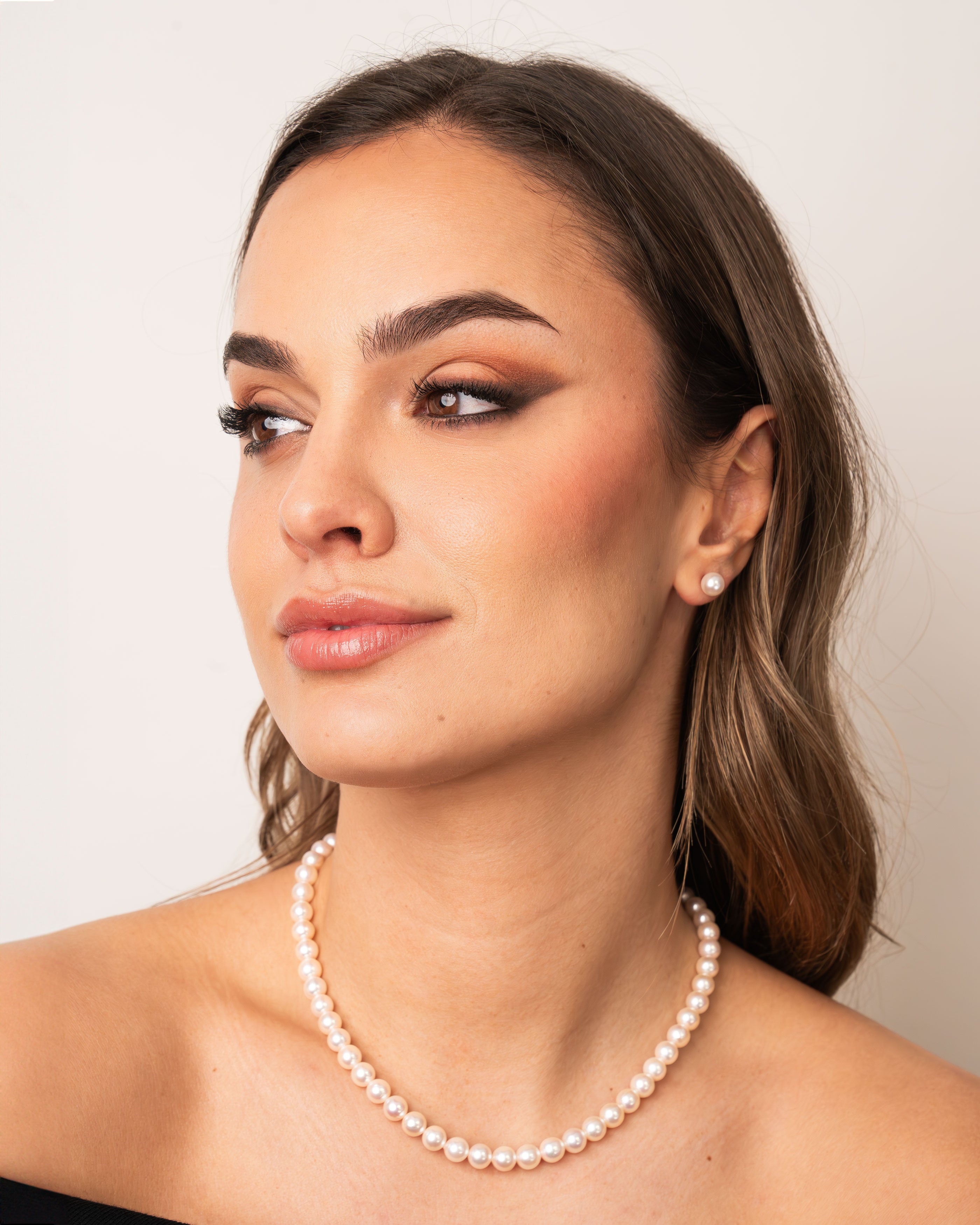 Pendientes de perlas Akoya Japonesas de 7-7,5 mm