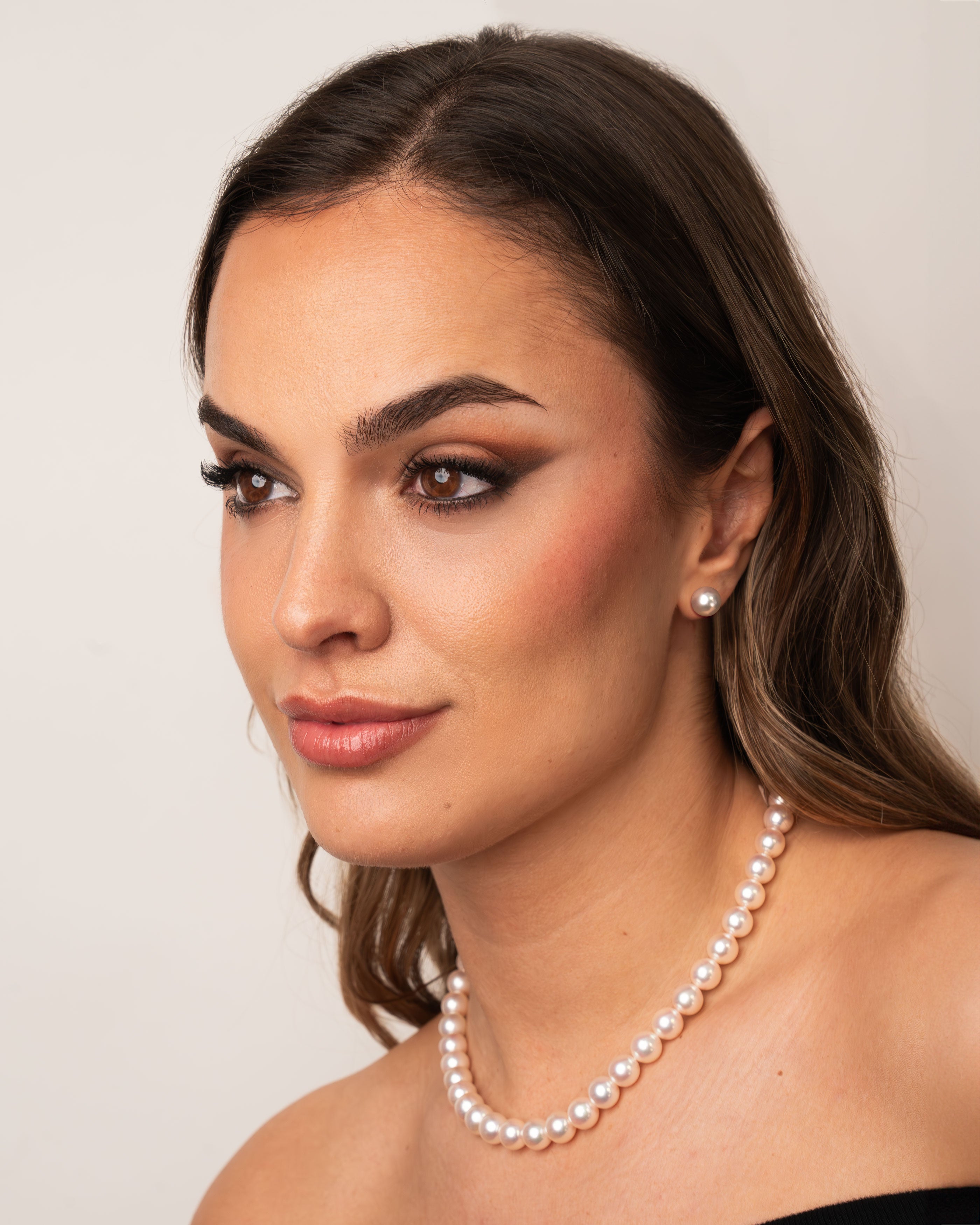 Pendientes de Perlas Cultivadas Akoya Japonesas en Oro de 18k 9-9,5mm Secret & You