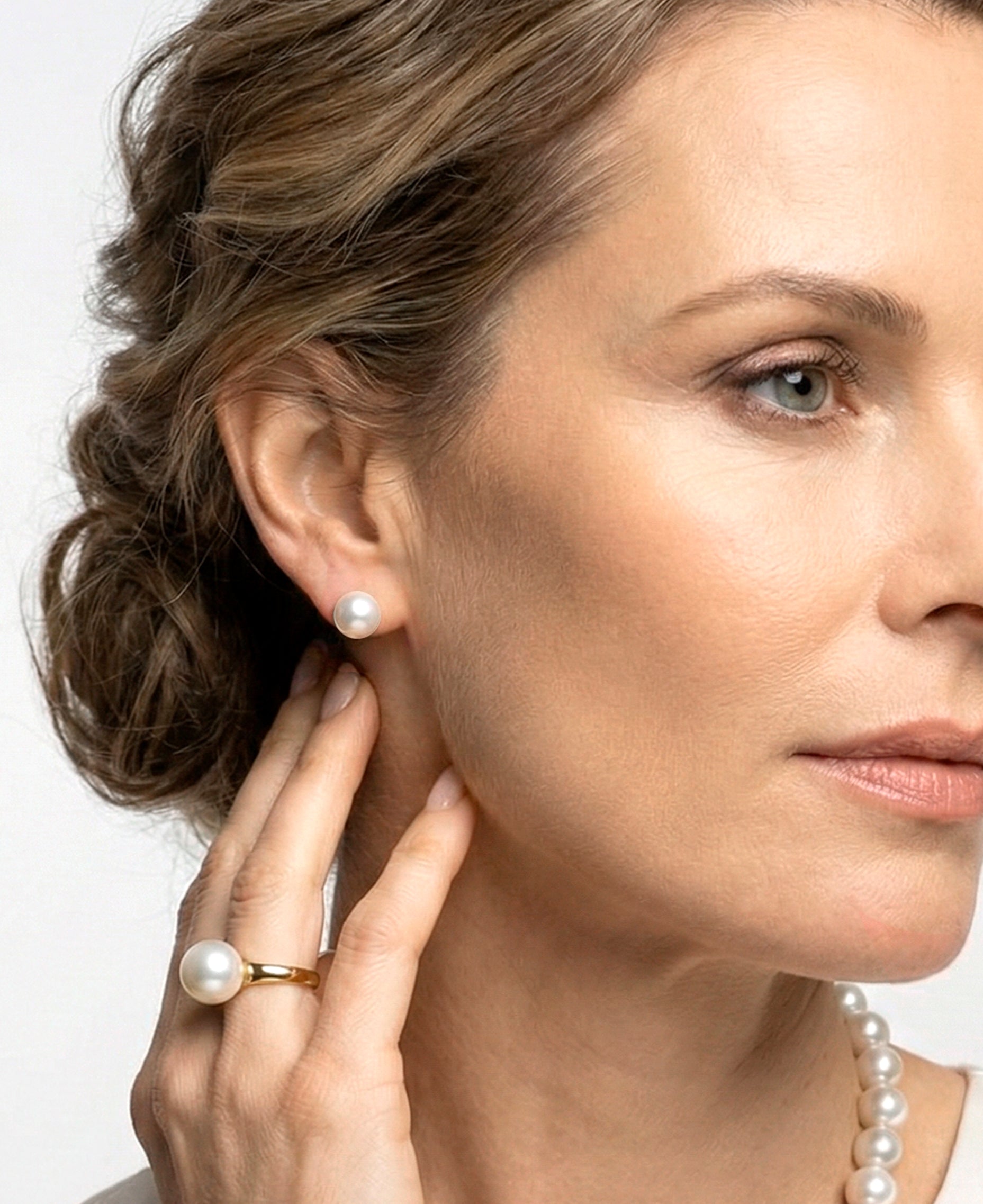 Pendientes de Perlas Cultivadas Australianas AAA en Oro de 18 k