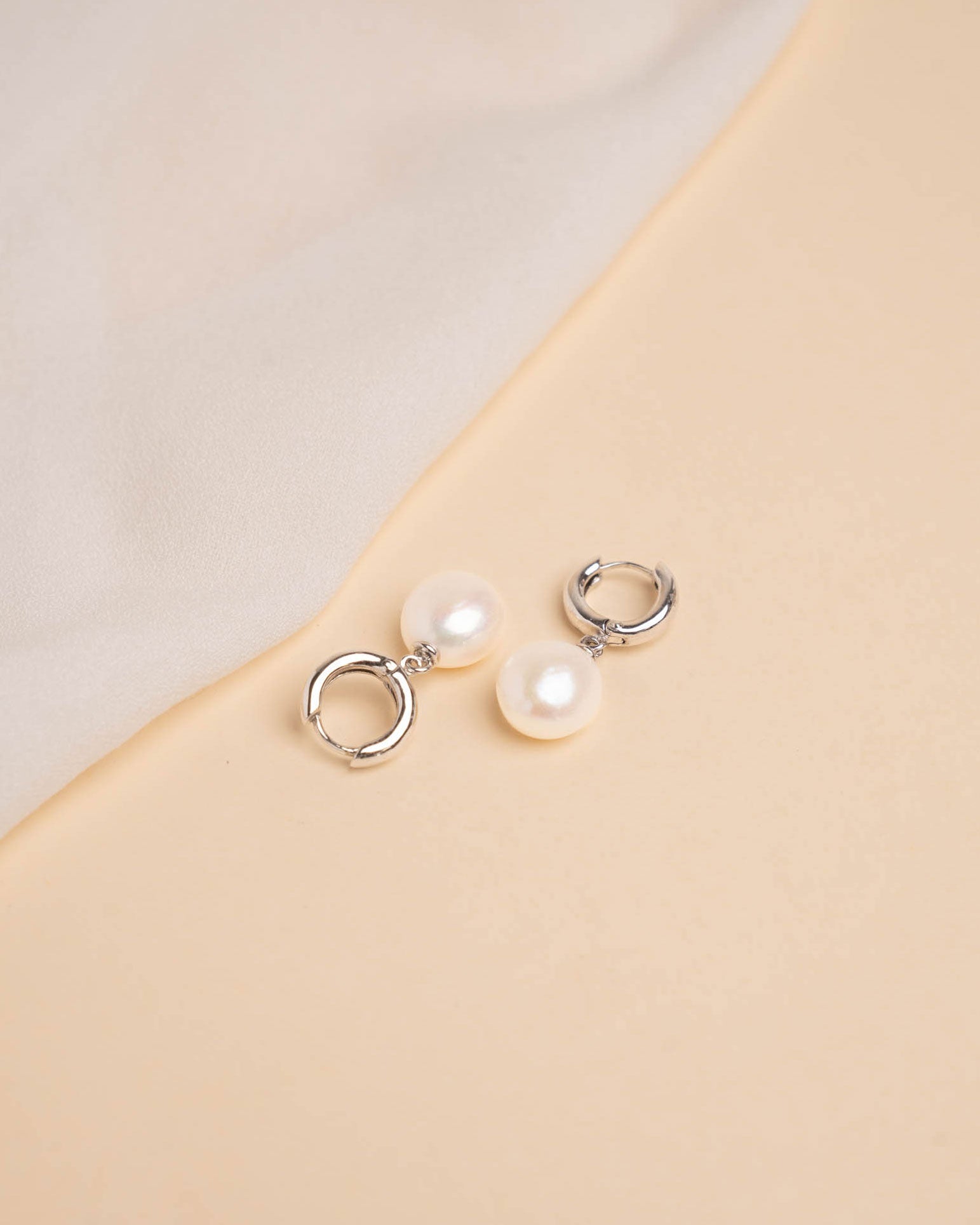 Pendientes de Perlas Colgantes de Agua Dulce Barrocas 10-11 mm y Plata de Ley