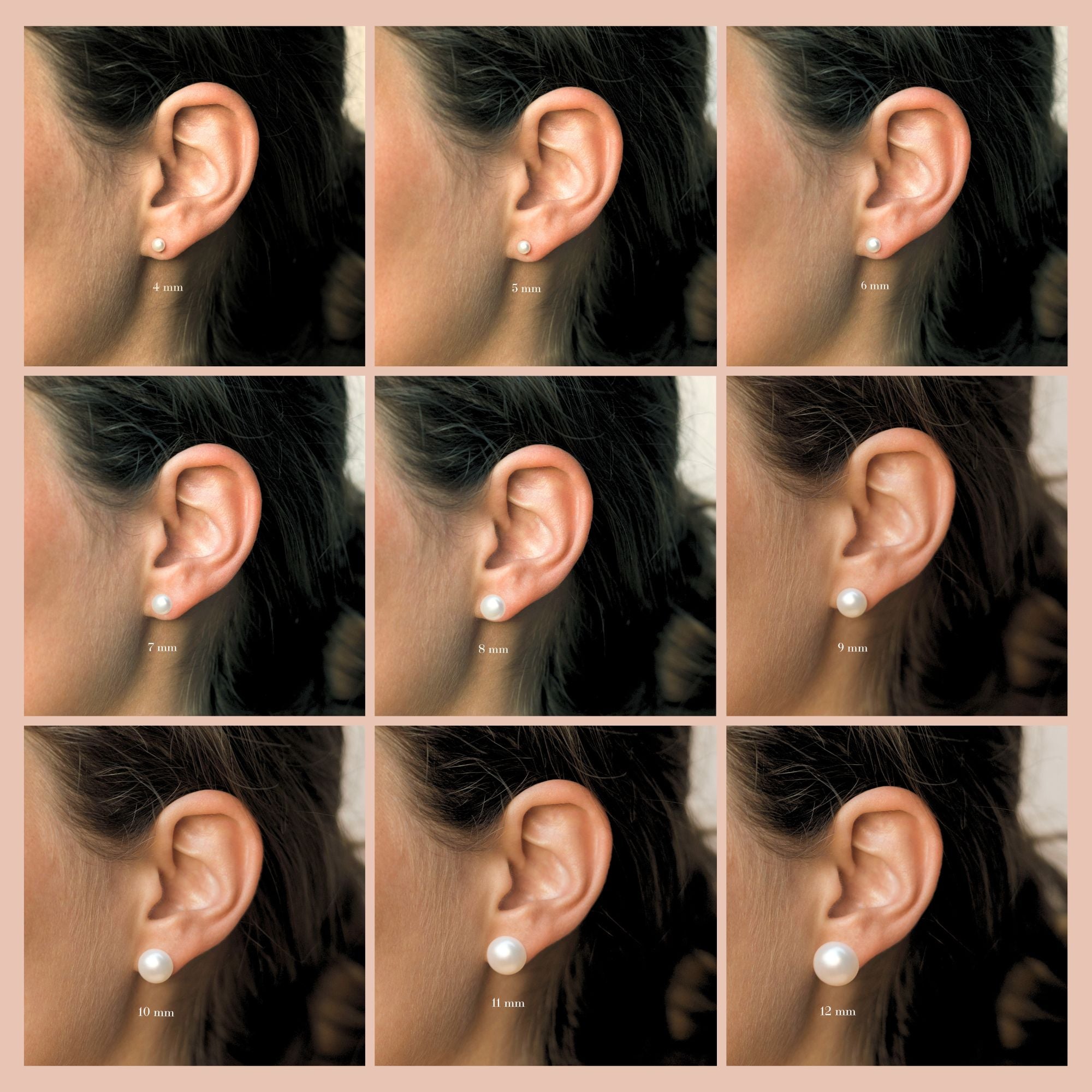 Pendientes de Perlas de Agua Dulce Redondas Secret & You