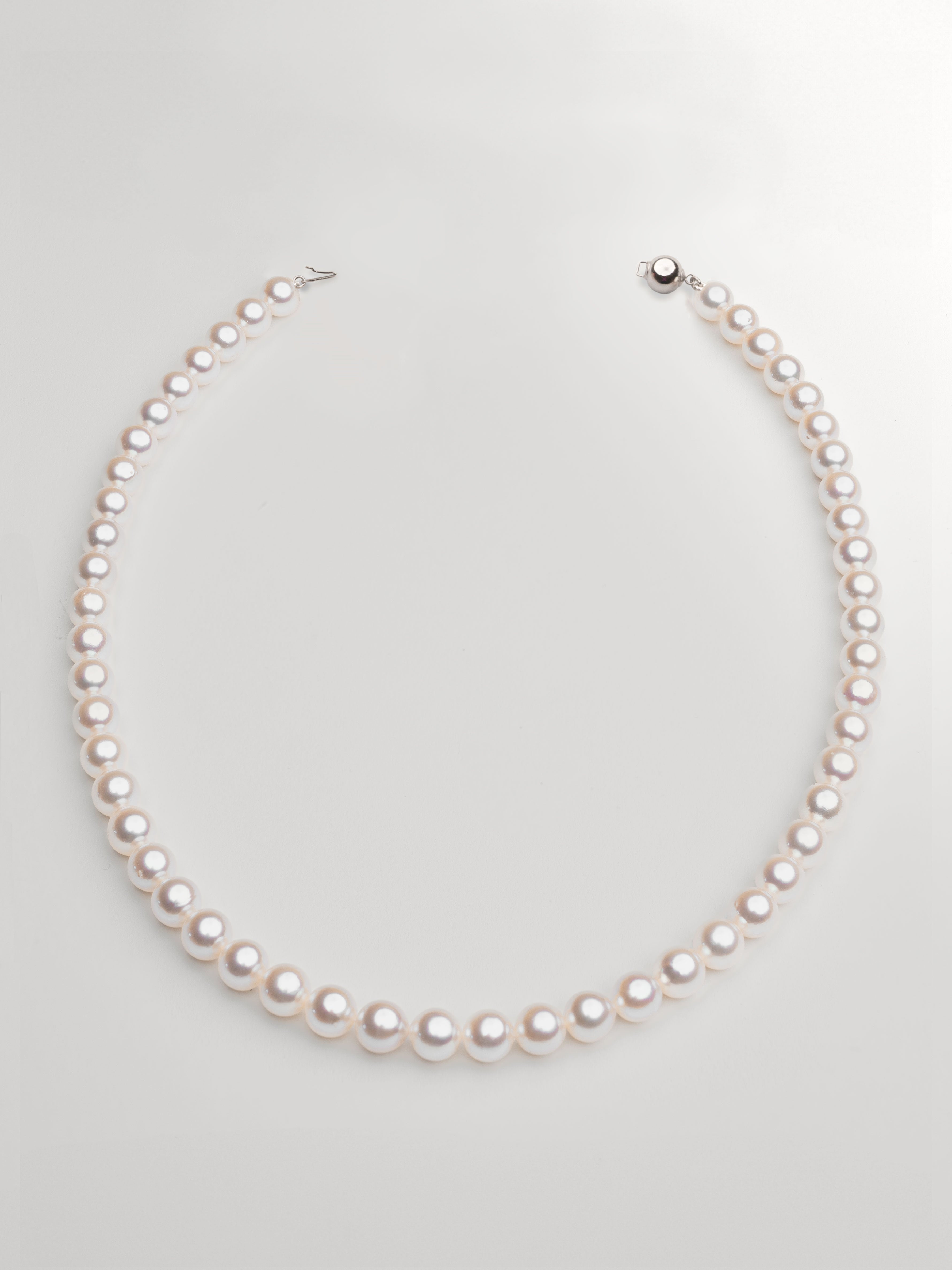 Collar de Perlas Cultivadas Akoya Japonesas de 7,5 - 8 mm | 42 cm