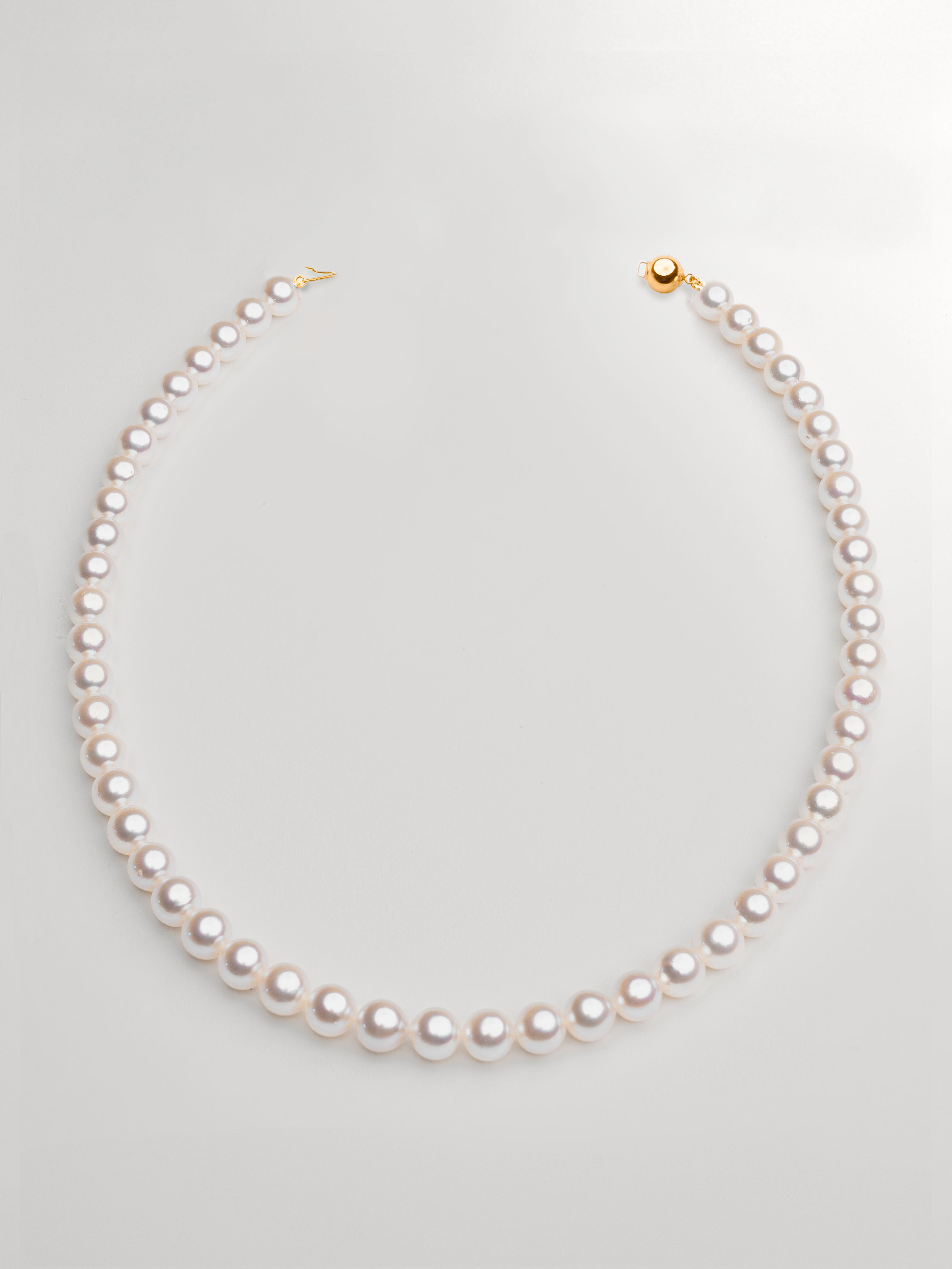 Collar de perlas cultivadas akoya de 7 - 7,5 mm