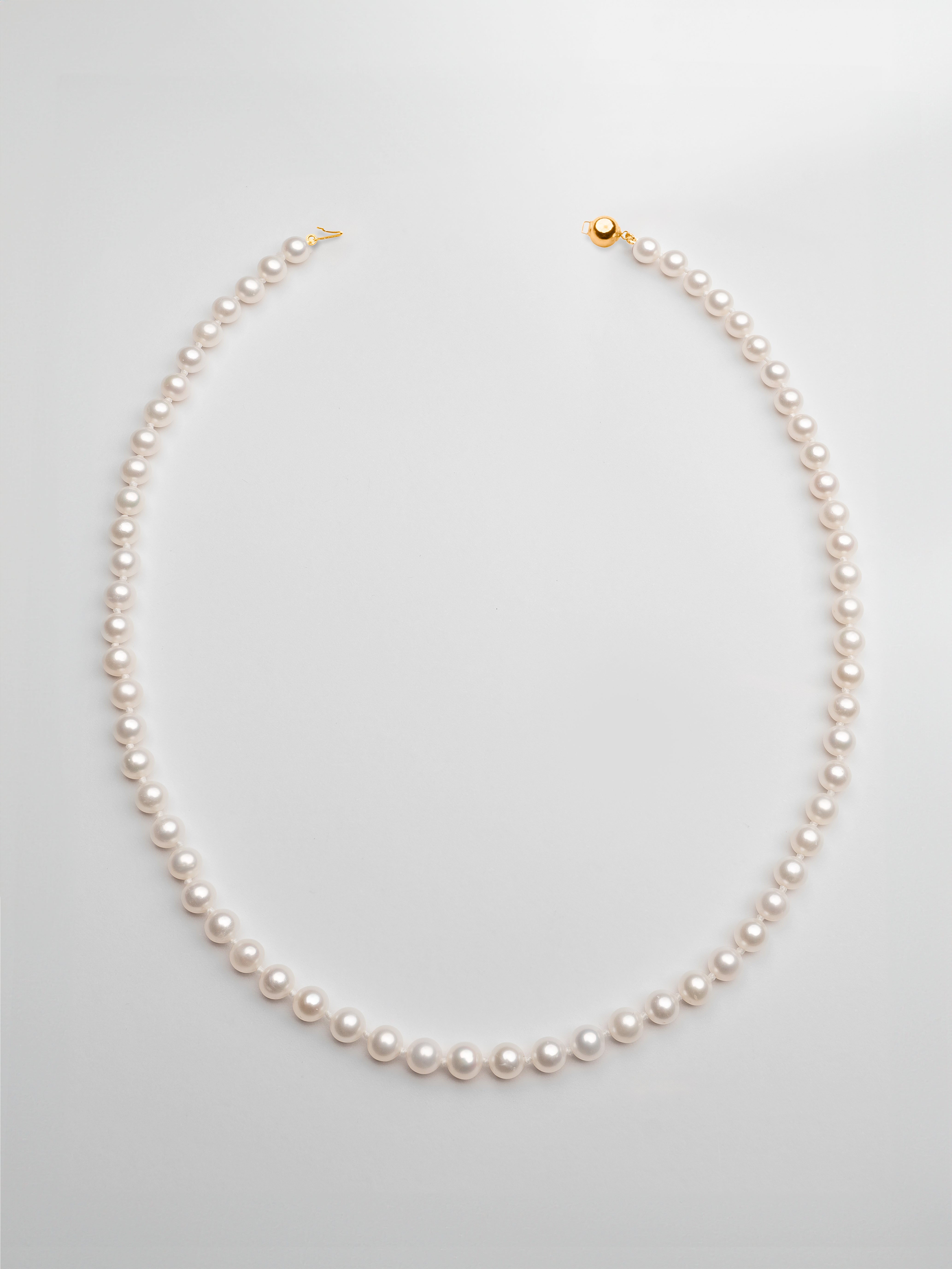 foto de collar de perlas cultivadas de agua dulce redondas de 5-6 mm secret & you