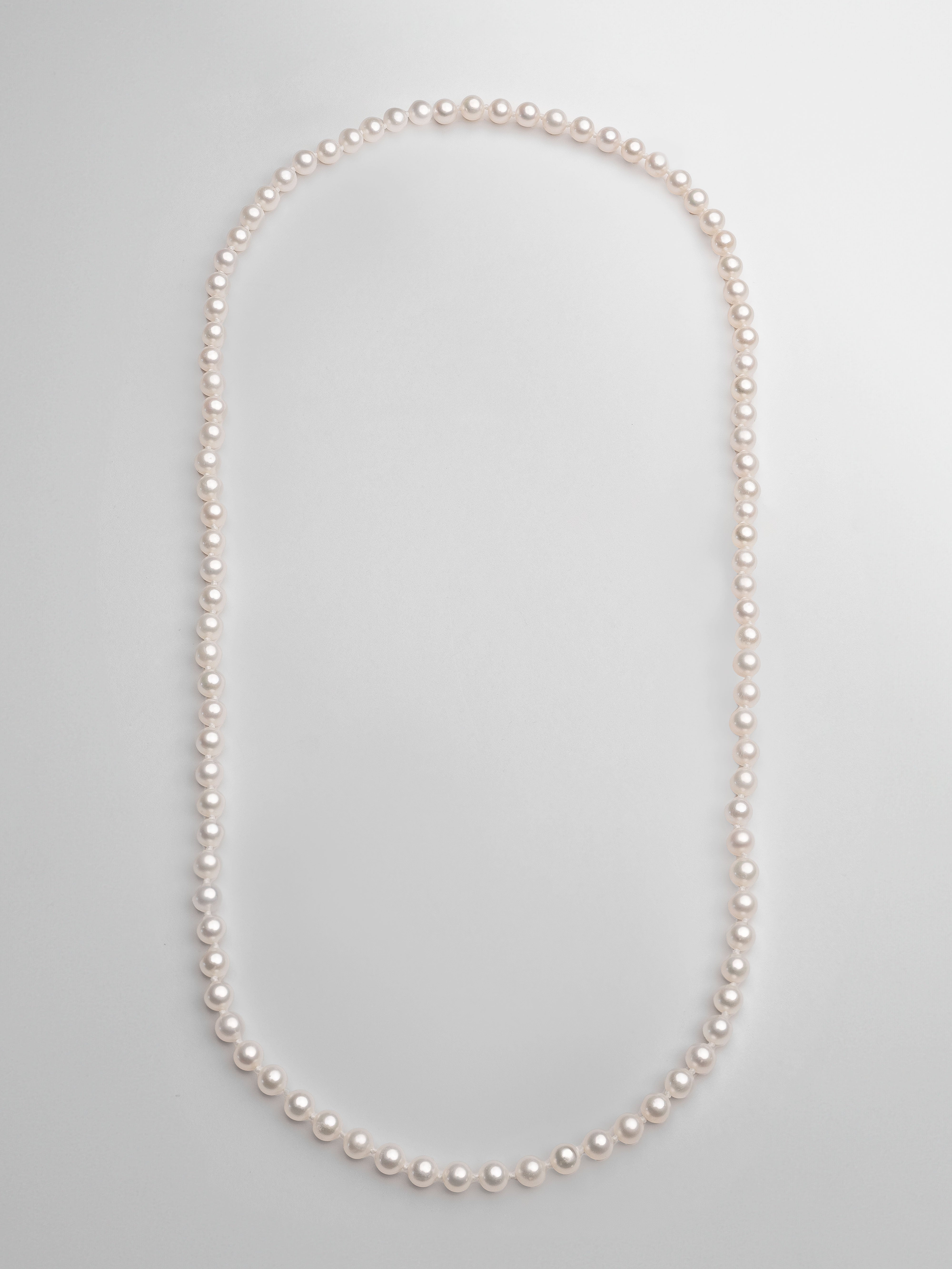 Freshwater Round Cultured Pearl Necklace 5-6 mm | 60 cm long