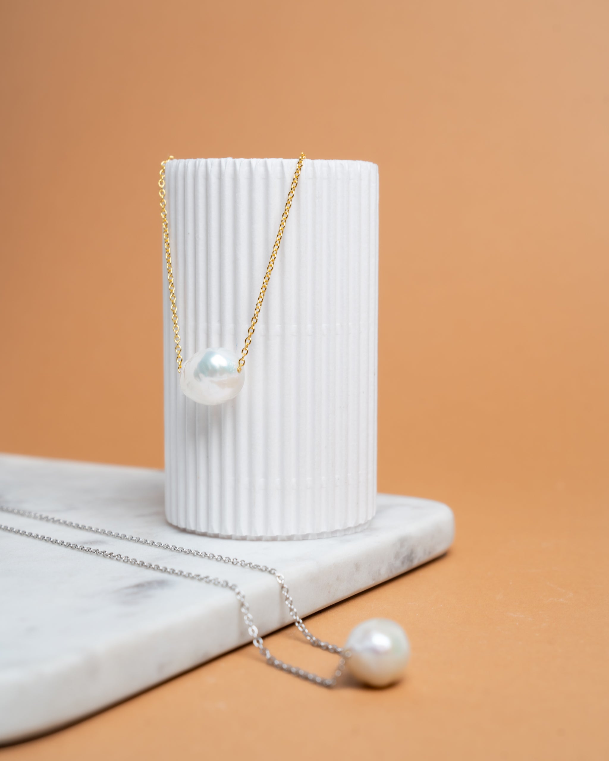 Colgante Perla de Agua Dulce Edison Barroca de 12-13 mm y Plata de ley bañada en Oro 18K Secret & You