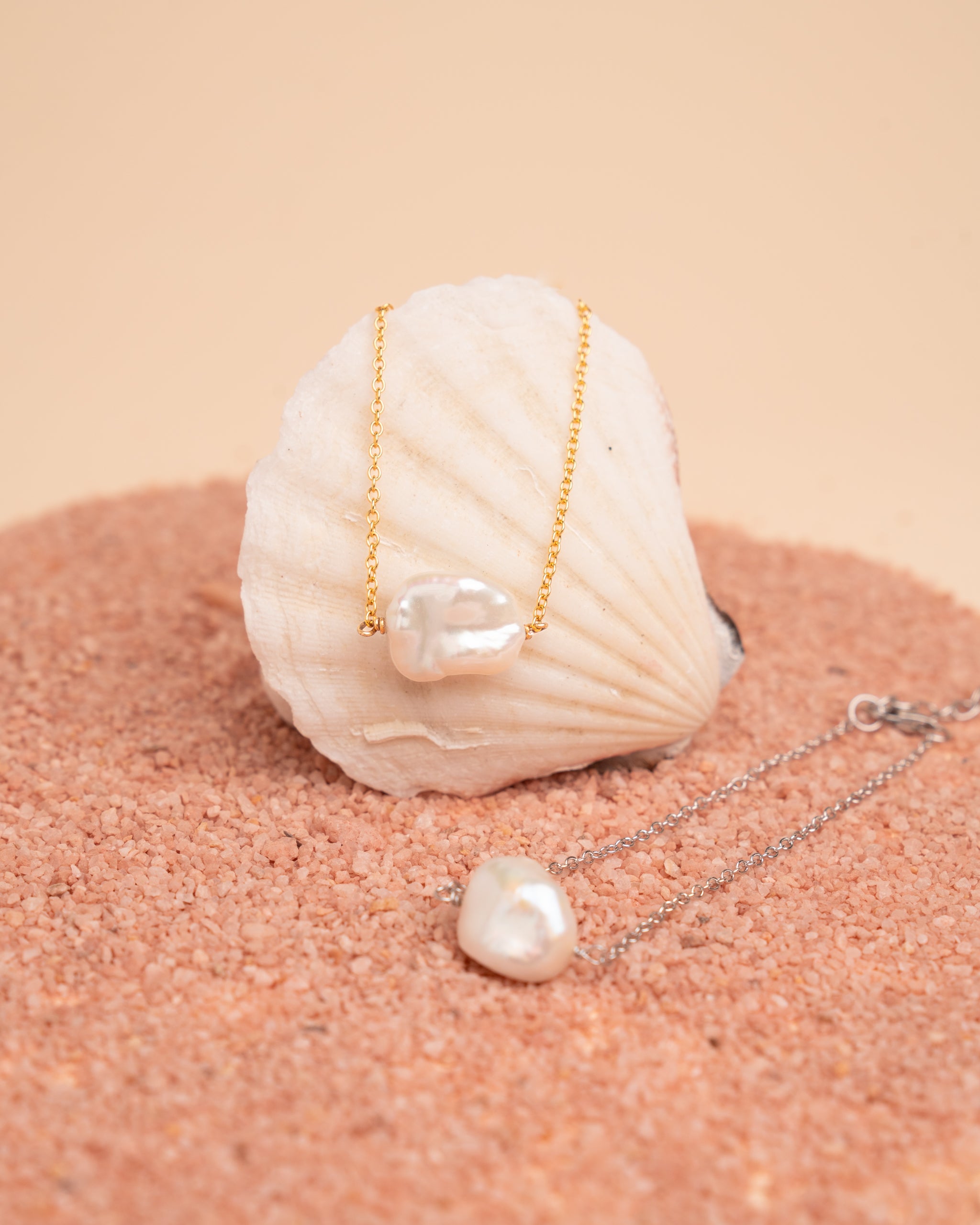 Pulsera con Perla Cultivada de Agua Dulce Keshi de Plata Bañada en Oro 18 K, 11-12 mm Secret & You