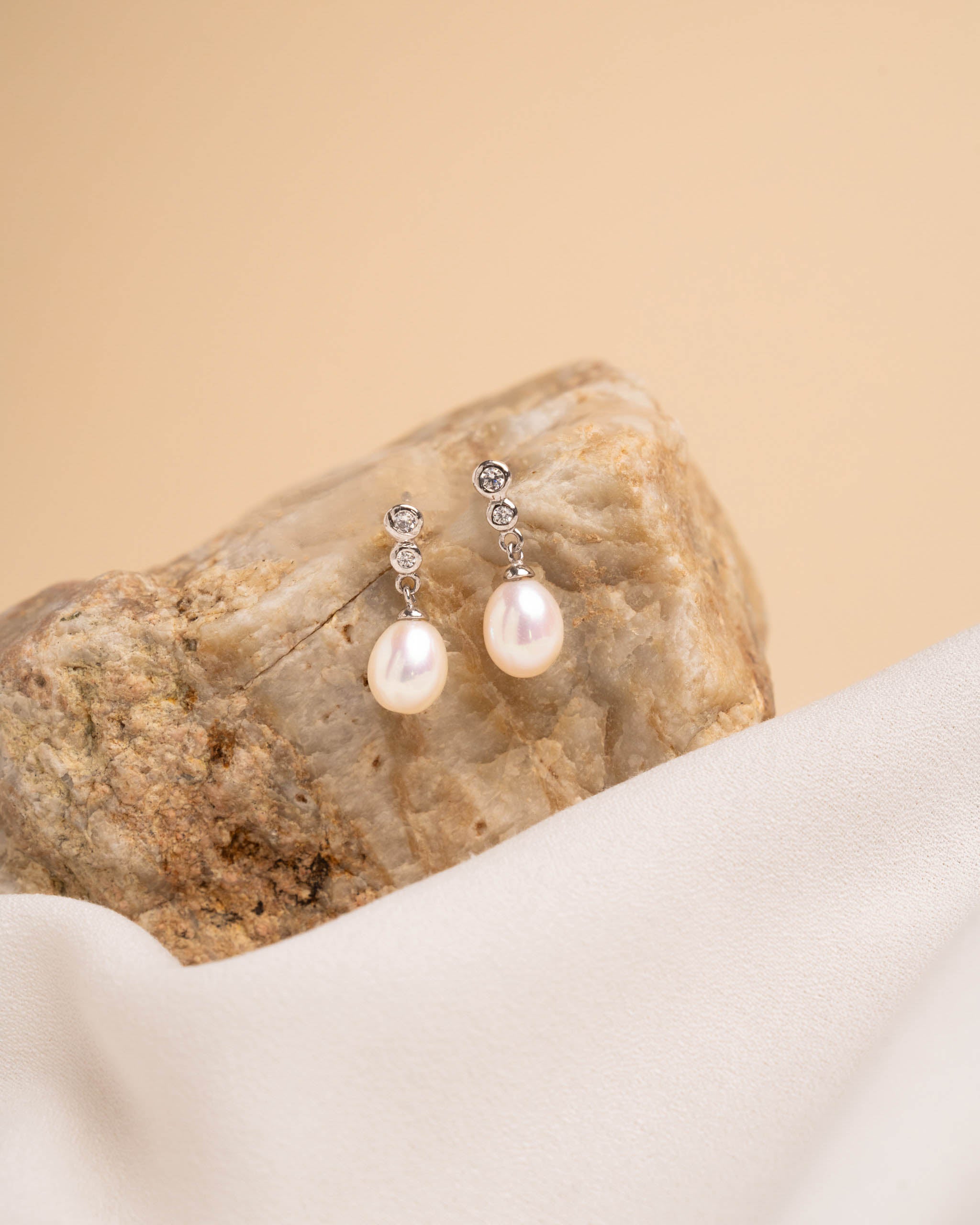 Pendientes de Perlas Gota de Agua Cultivadas y Circonitas de mujer Secret & You