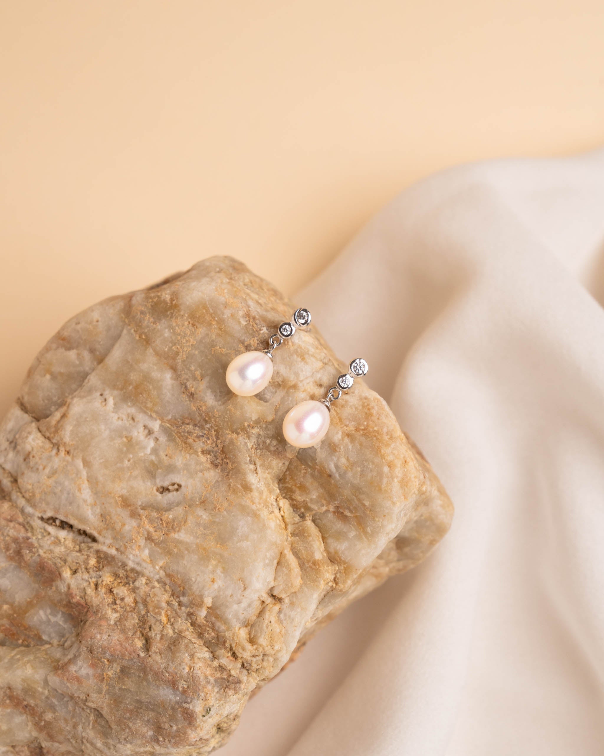 Pendientes de Perlas Gota de Agua Cultivadas y Circonitas de mujer Secret & You