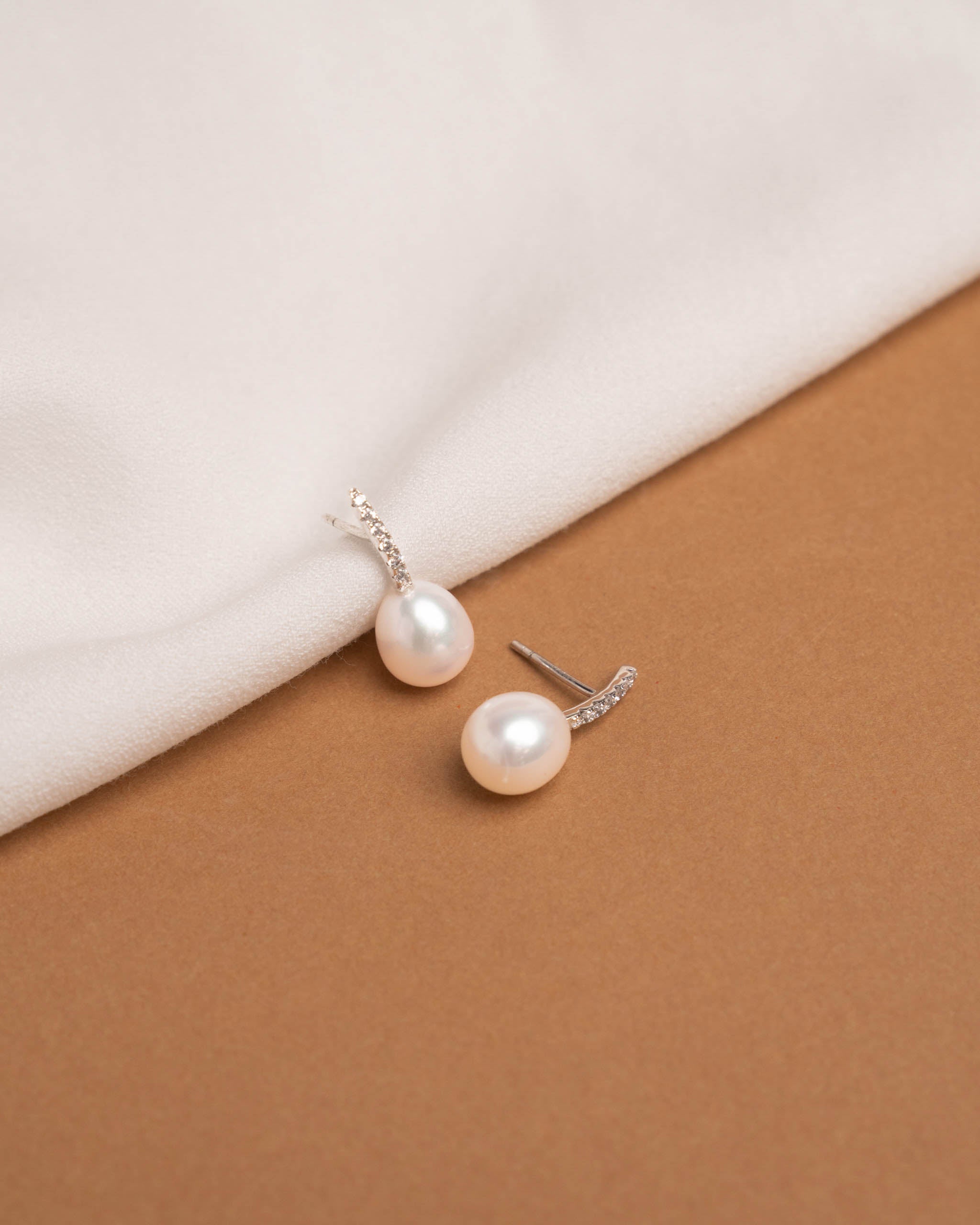 Pendientes de Perlas Gota de Agua Cultivadas y Circonitas de mujer Secret & You
