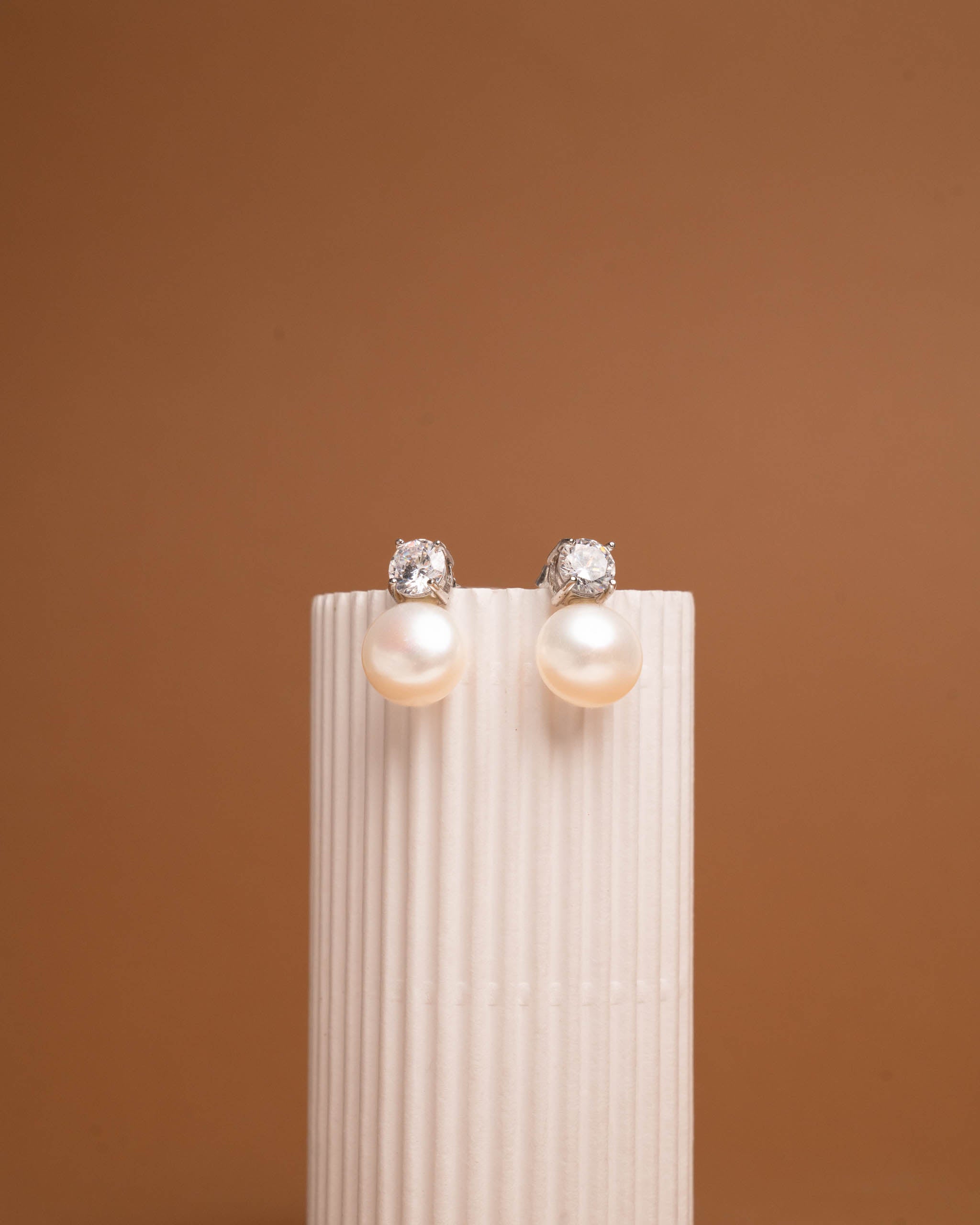 Pendientes de Perlas Tu y Yo con Plata de Ley y Circonitas Secret & You