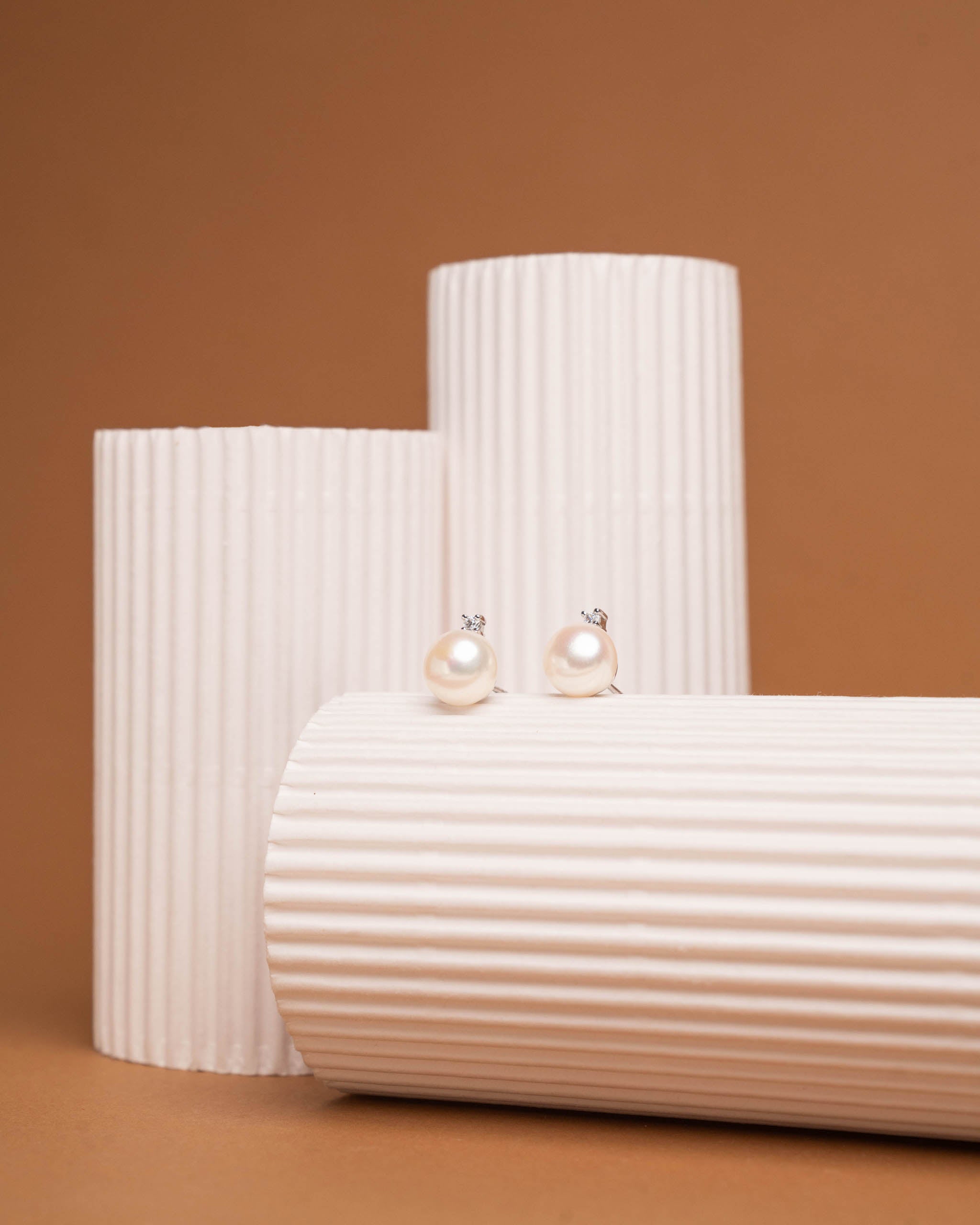 Pendientes de Perla Tu y Yo con Circonitas Secret & You