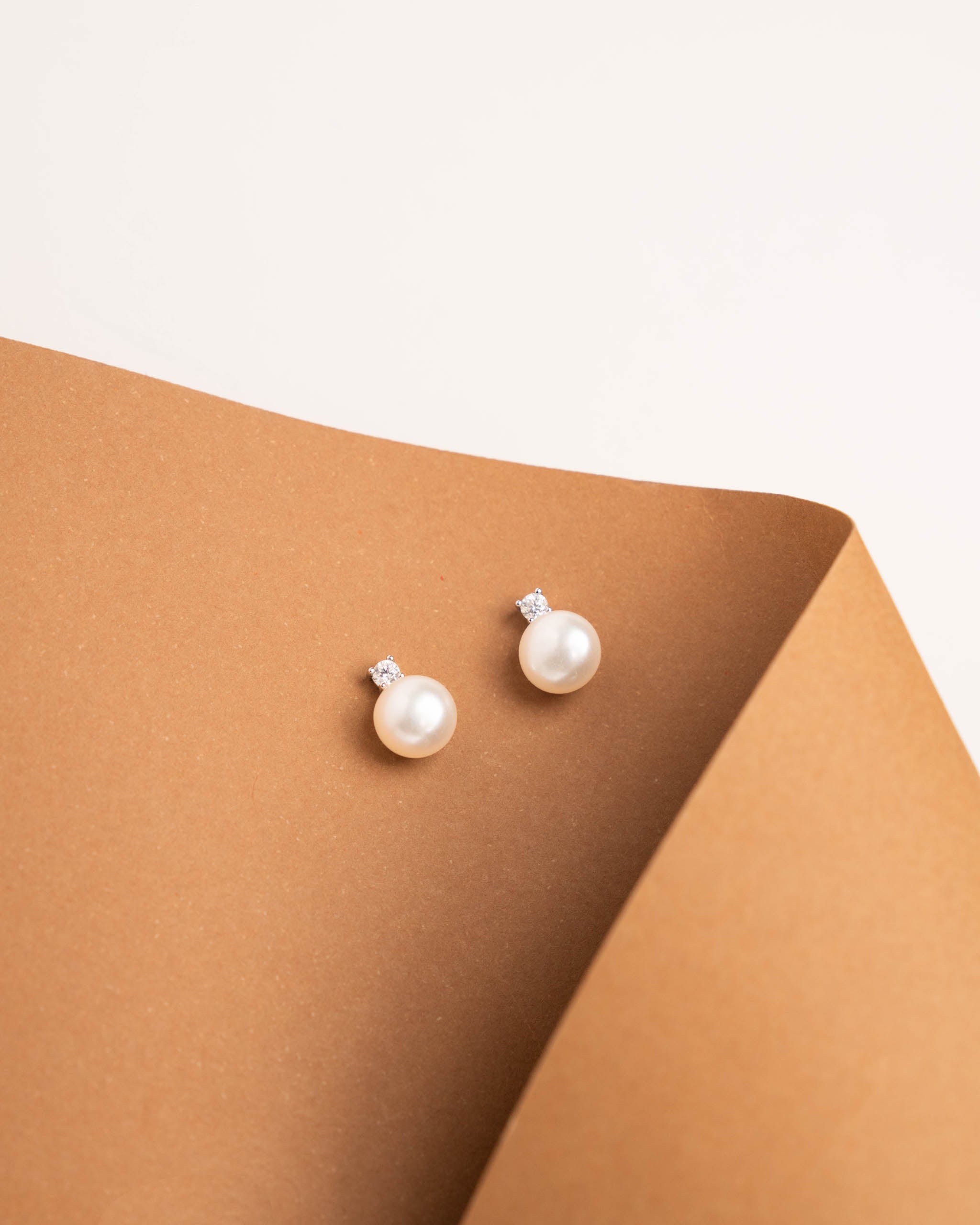 Pendientes de Perla Tu y Yo con Circonitas Secret & You