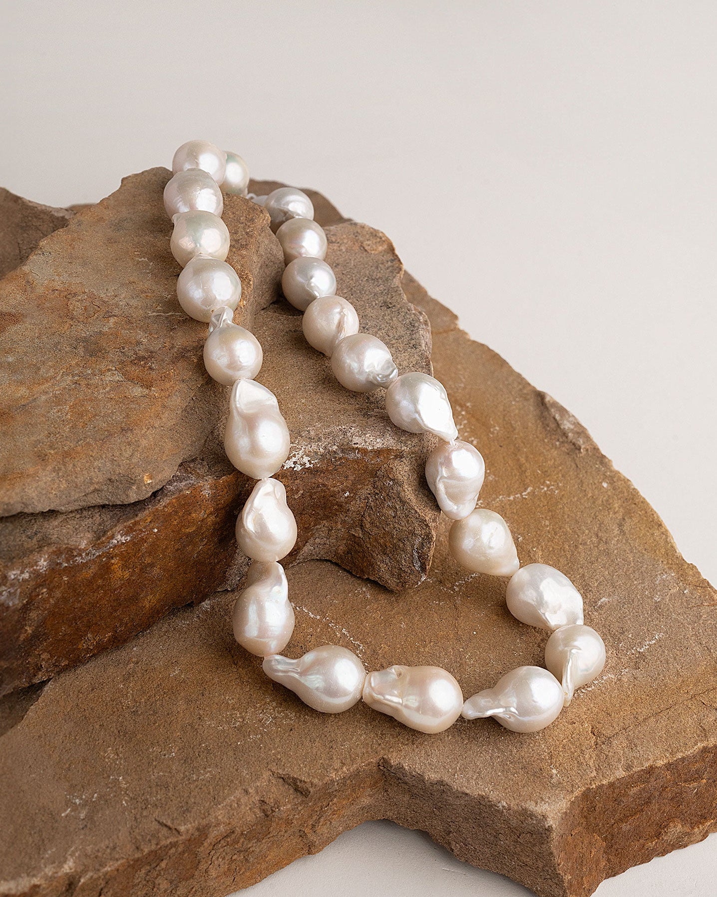 Foto Collar de Perlas de Agua Dulce Barrocas de 10-12mm