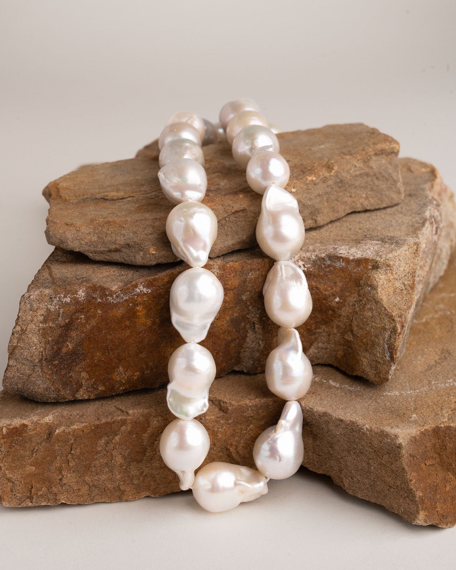 Foto Collar de Perlas de Agua Dulce Barrocas fIREBALL de 10-12mm