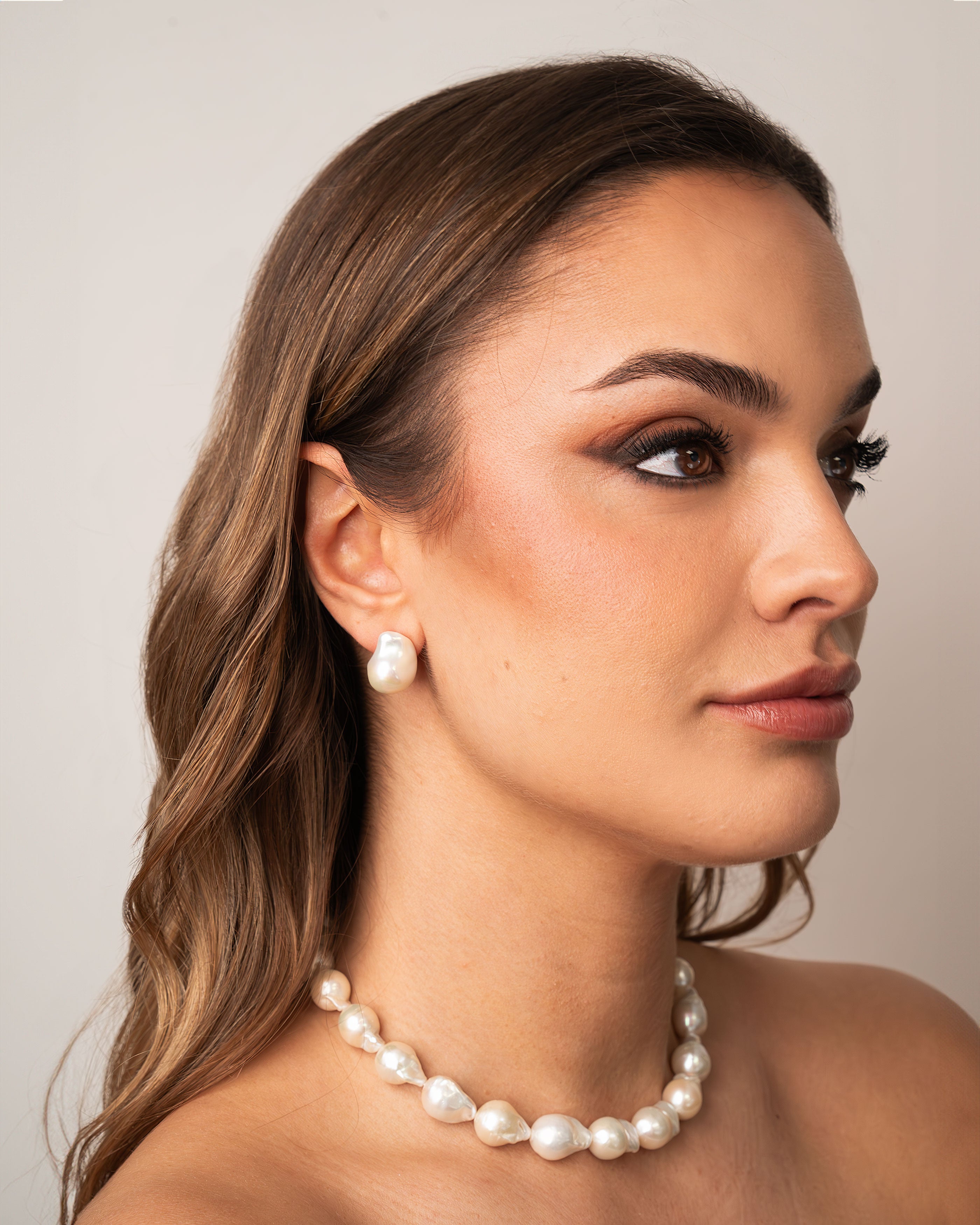 12-13 mm barocke Süßwasserperlenkette, 42 cm.