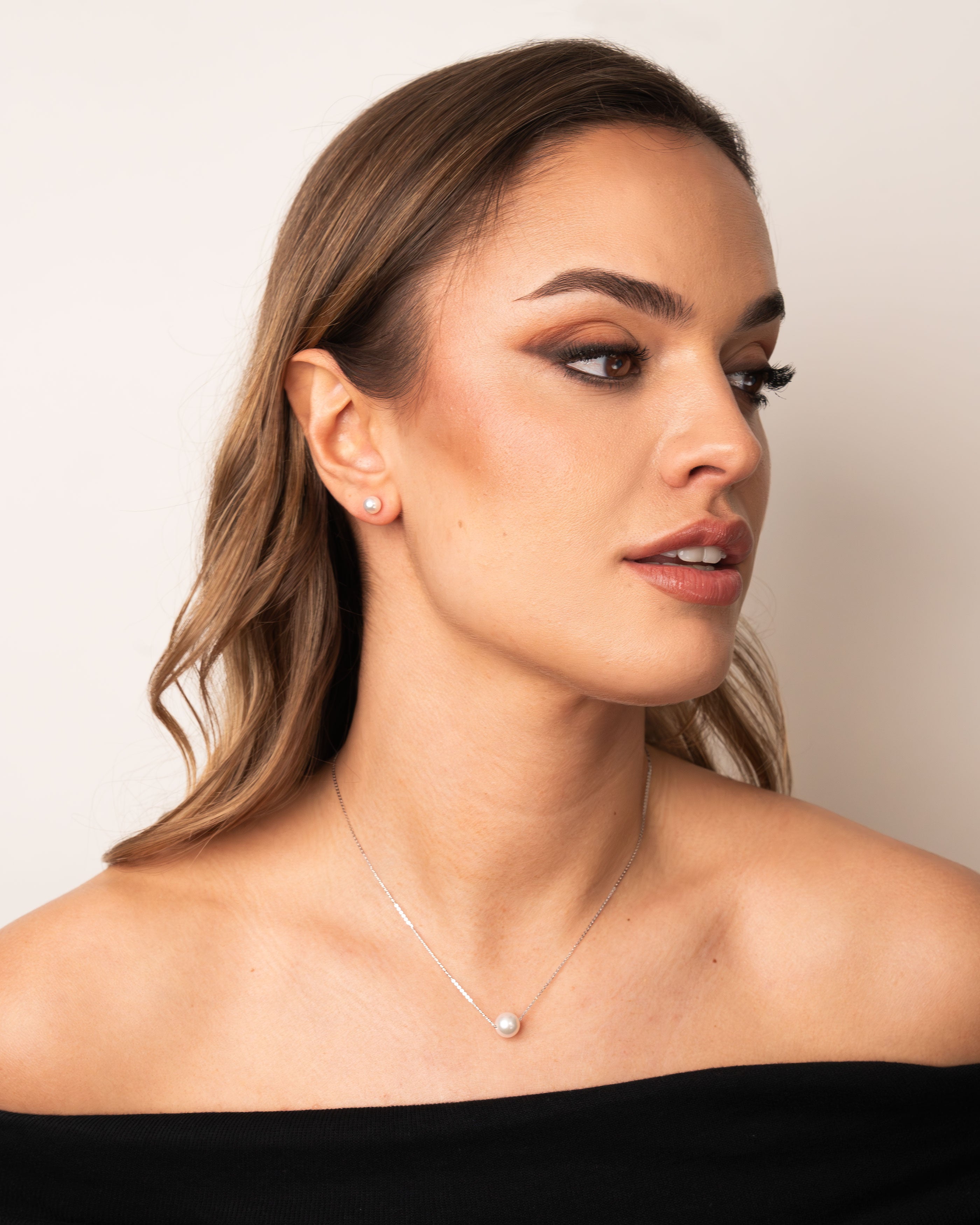 Pendientes de Perlas Cultivadas Akoya Japonesas en Oro de 18k 6-6,5mm Secret & You