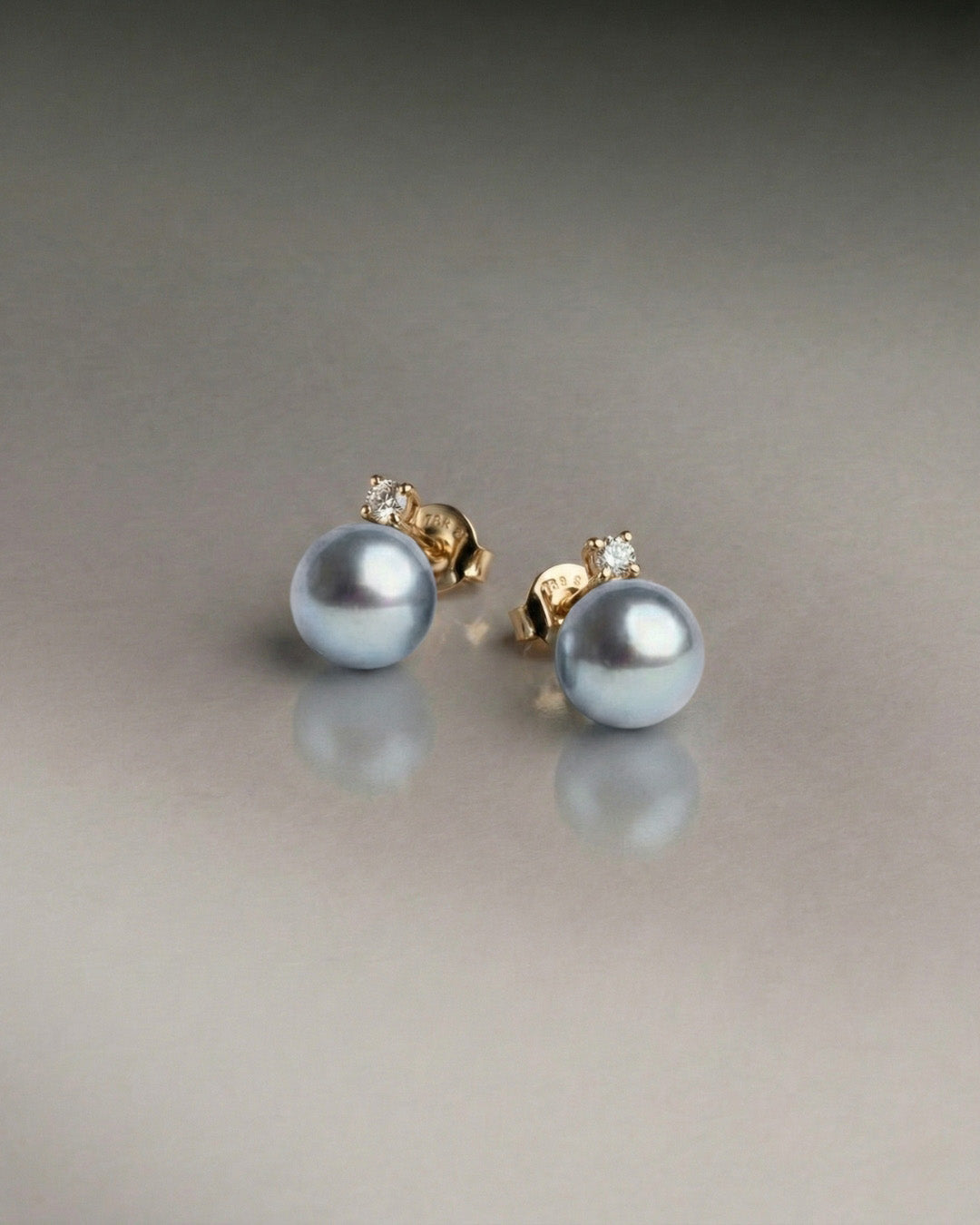 Pendientes Elara con Perlas Blue Akoya Japonesas AAA 8-8,5 mm | SY Perlas