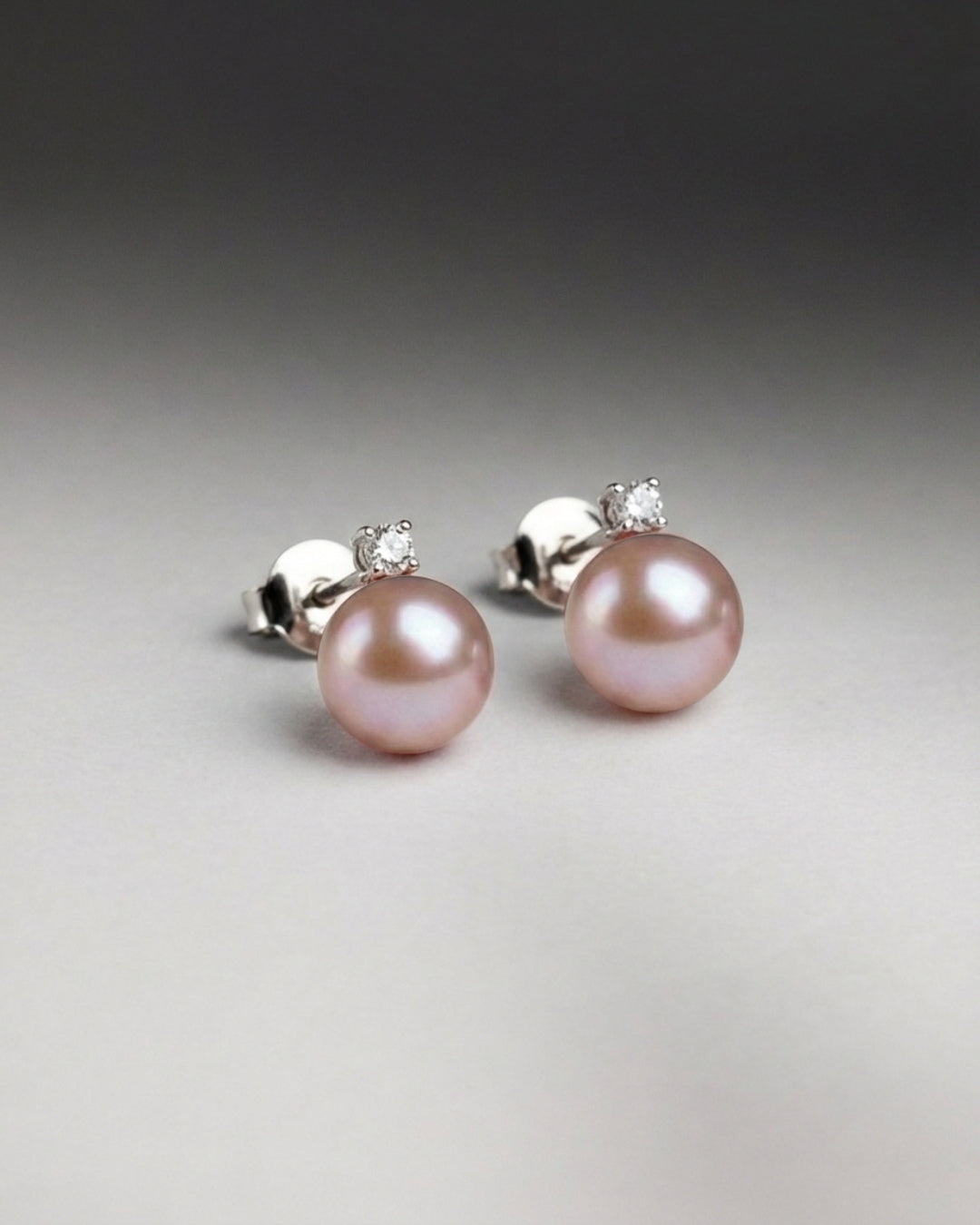 Pendientes Elara con Perlas Cultivadas Agua Dulce Lavanda AAA | SY Perlas