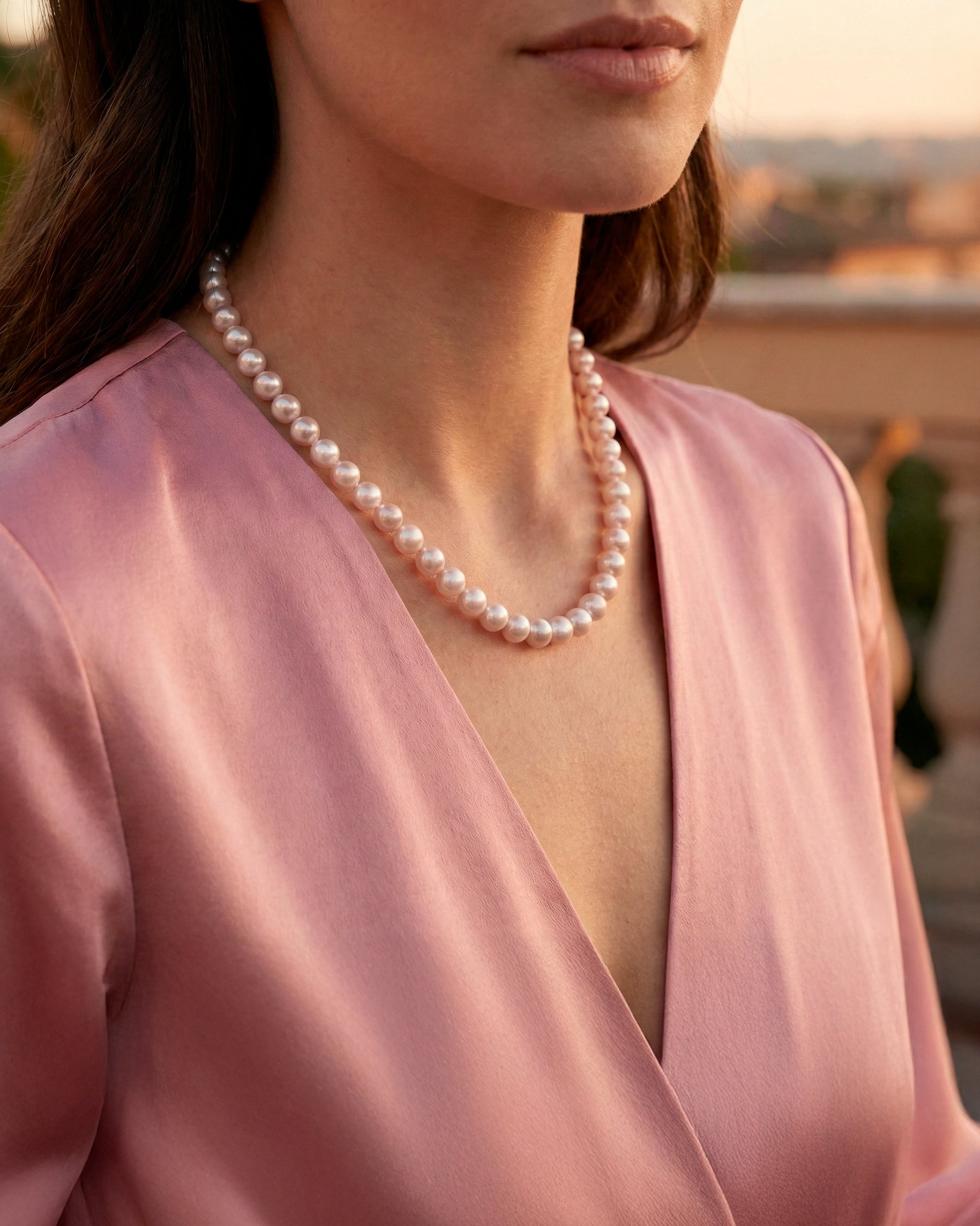 Collar de Perlas Cultivadas Akoya Japonesas de 7,5 - 8 mm | 42 cm