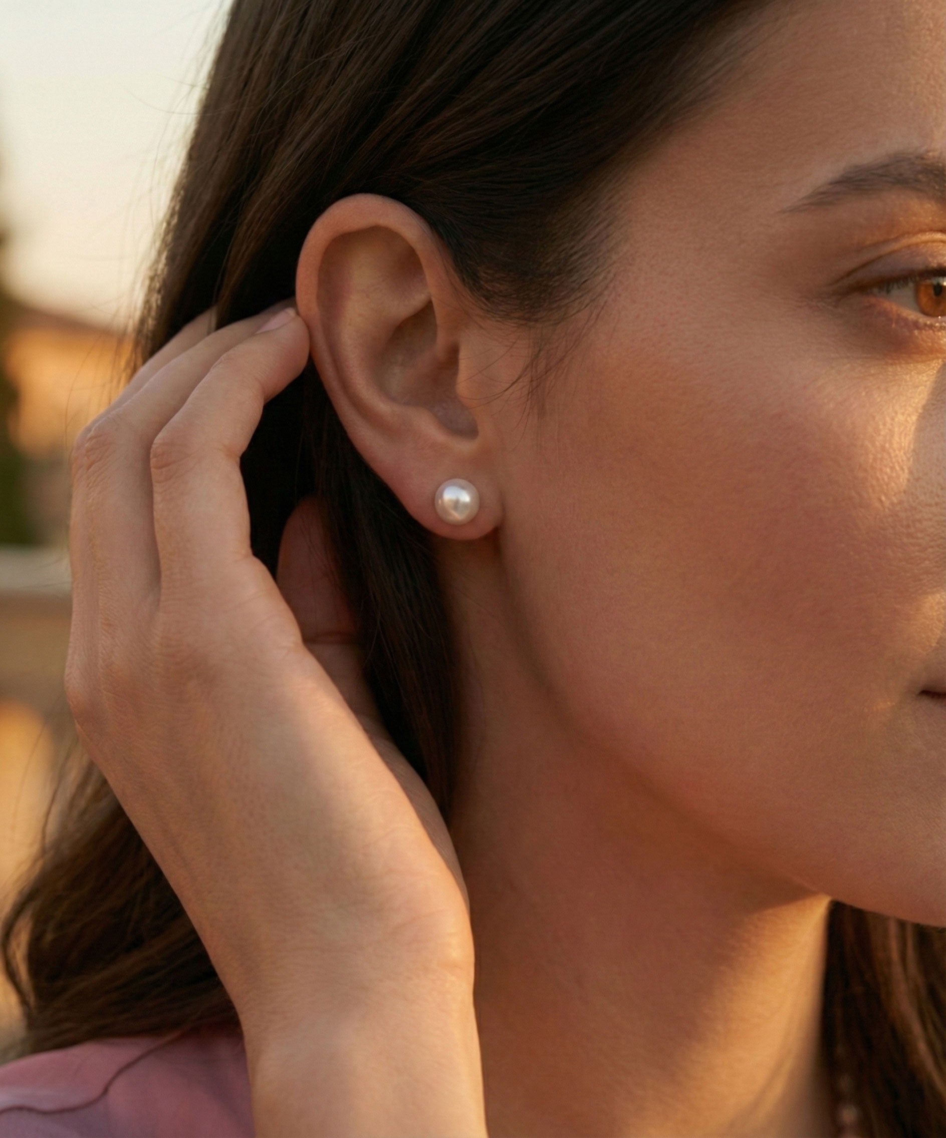 Pendientes de Perlas Cultivadas Akoya Japonesas en Oro de 18k 7,5-8mm
