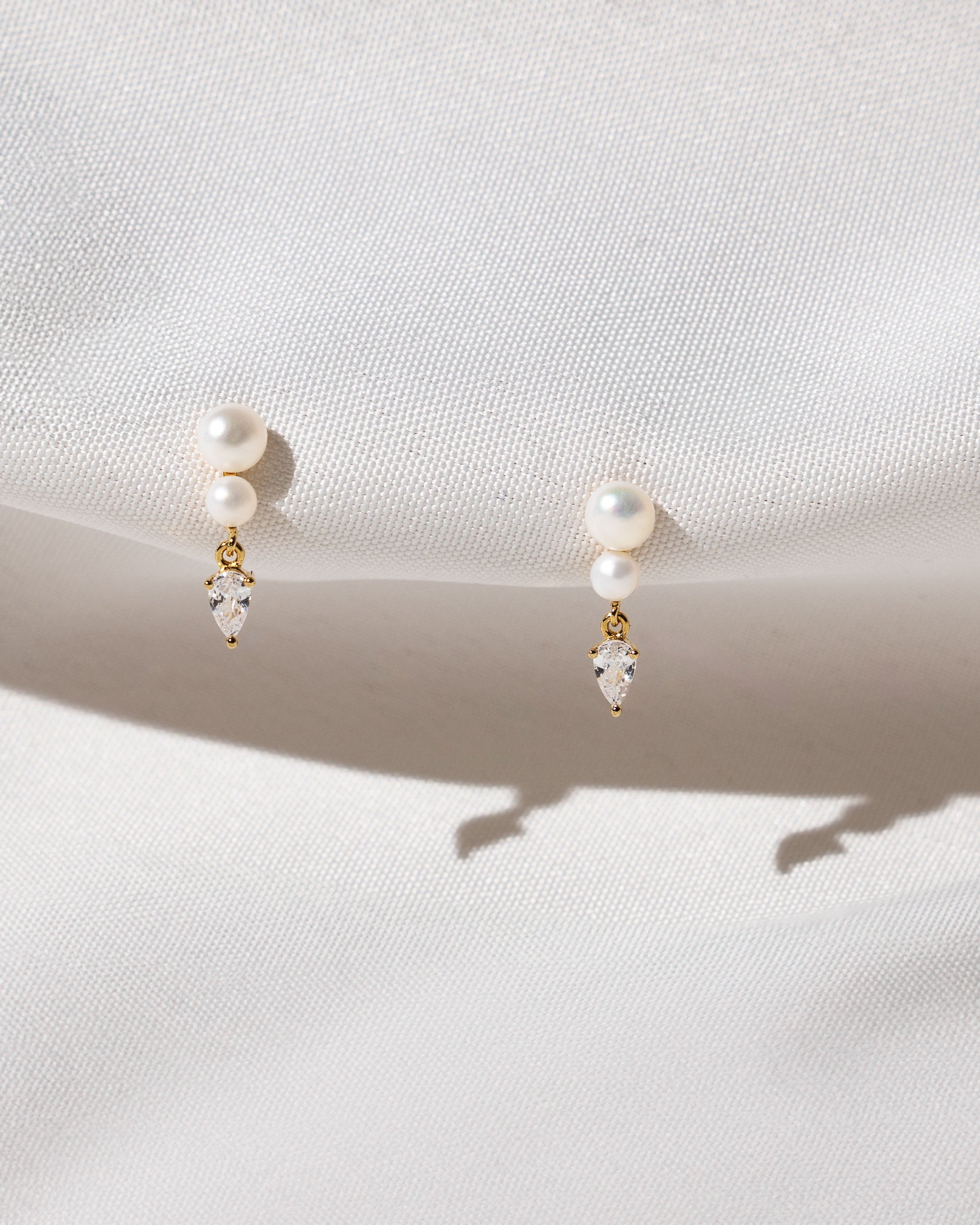 Pendientes Parks de Perlas Cultivadas de Agua dulce 3.5-4mm y 4.5-5mm y Circonita