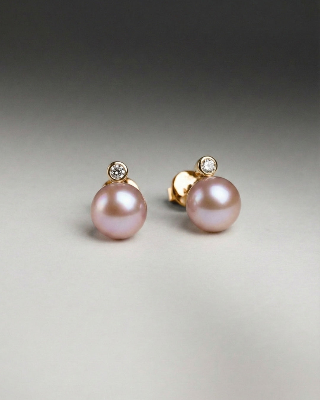 Pendientes Lyra con Perlas Cultivadas de Agua Dulce Lavanda AAA | SY Perlas