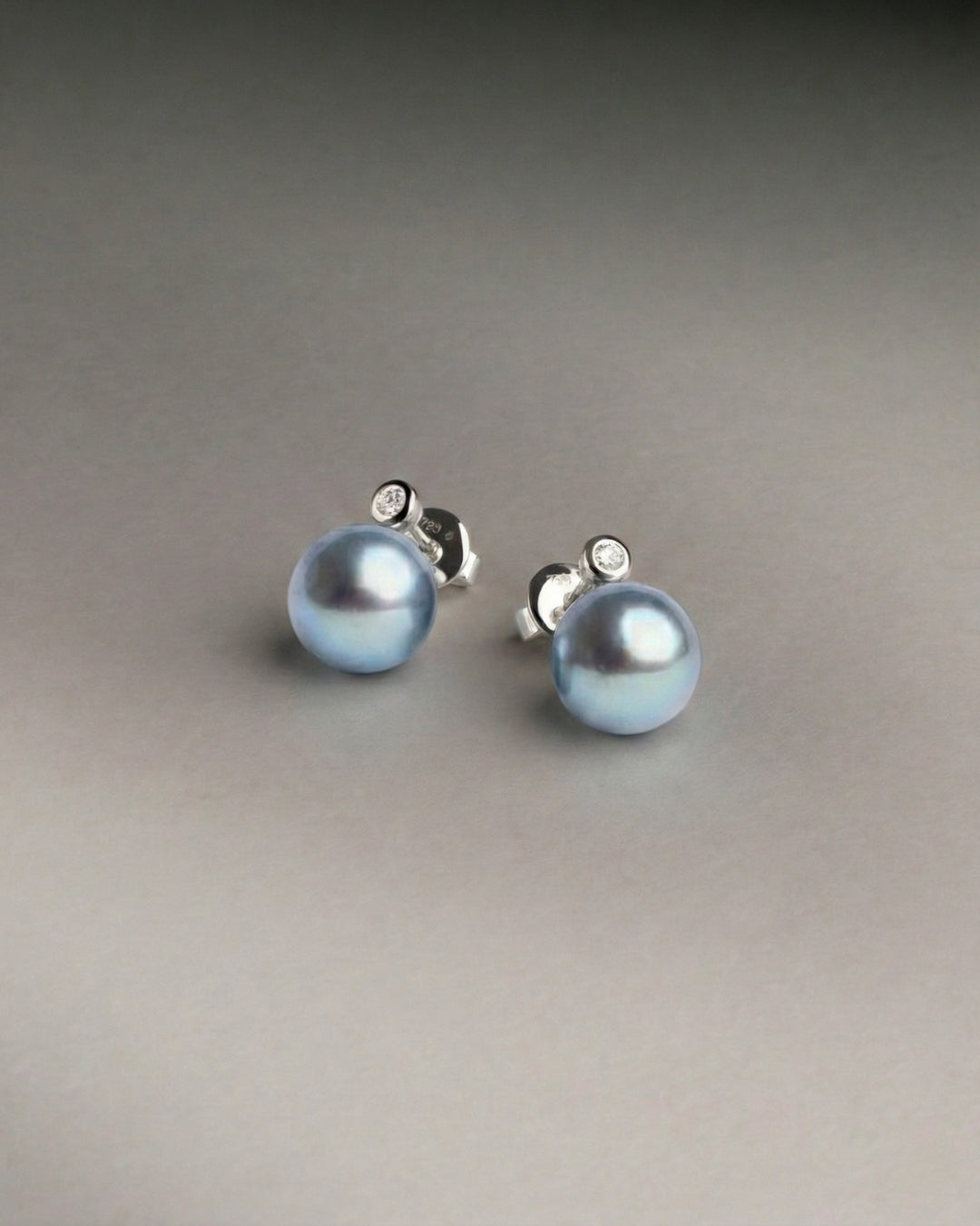 Pendientes Lyra con Perlas Blue Akoya Japonesas AAA 8-8,5 mm | SY Perlas