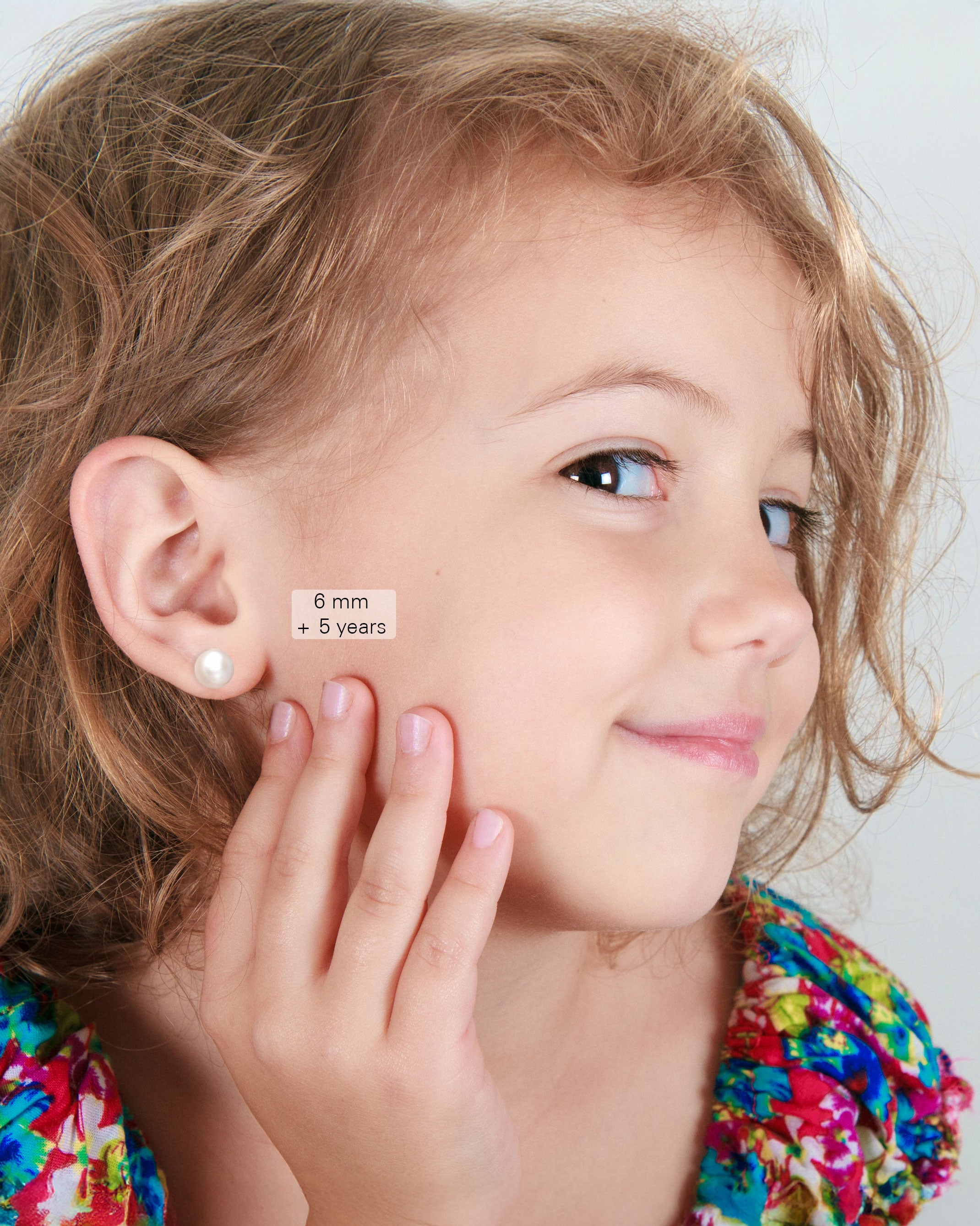 Pendientes para Bebés y Niñas de Perlas cultivadas de Agua Dulce y Plata de Ley Secret & You