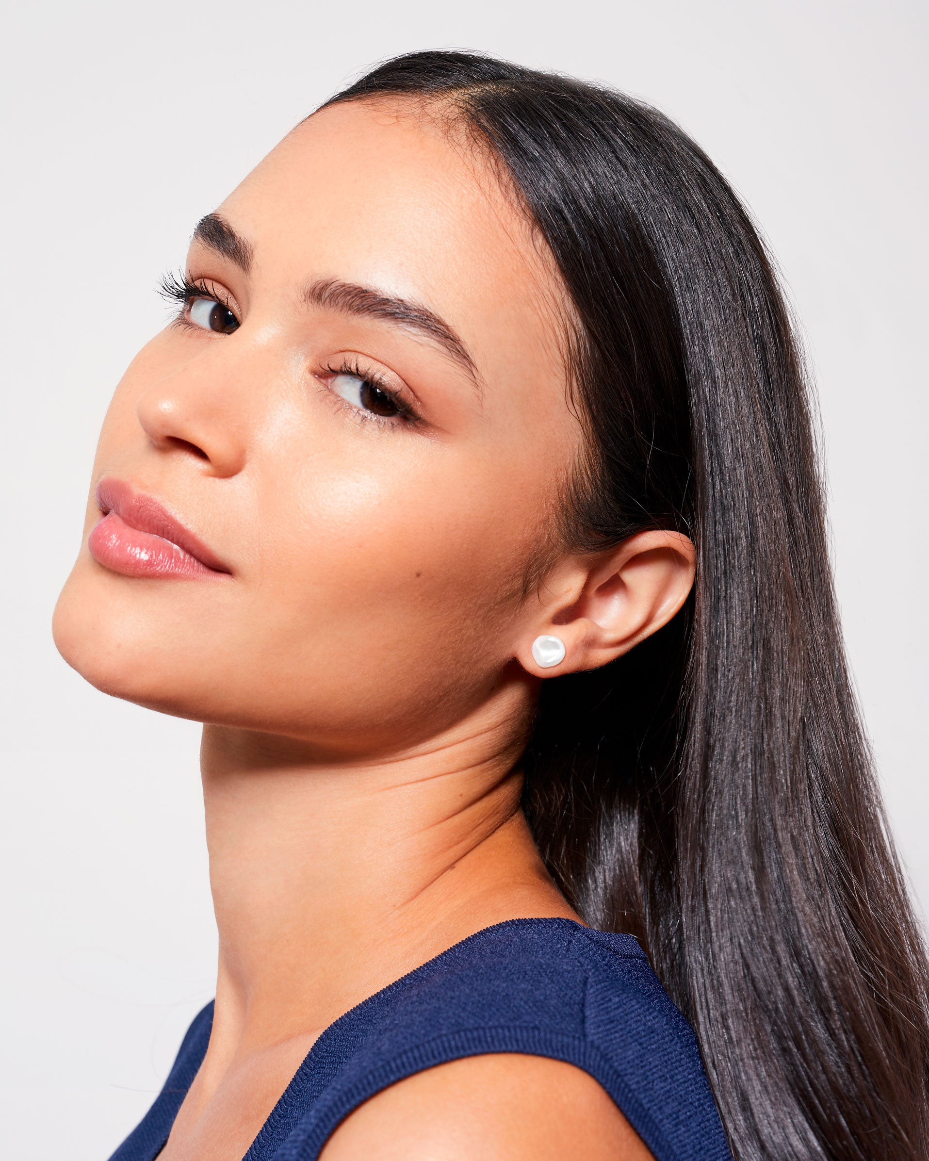 Pendientes de Perlas de Agua Dulce Keshi y Oro 18K Secret & You 8-9mm