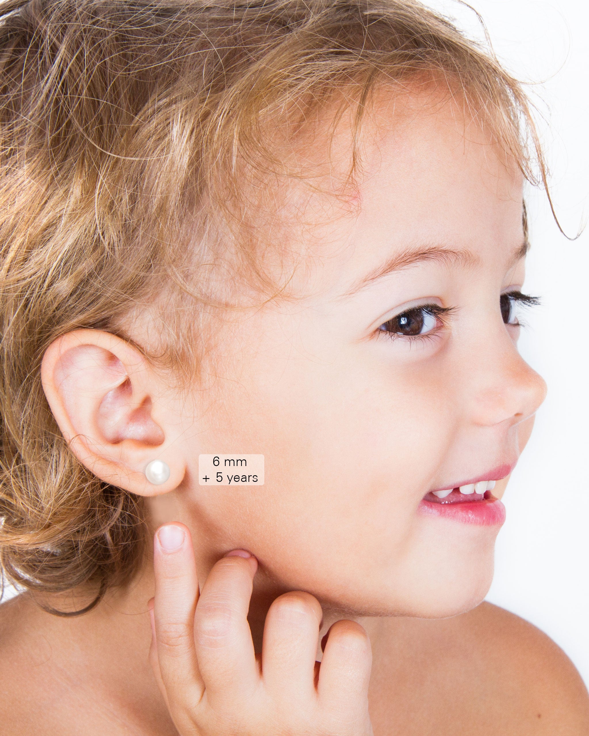 Pendientes para Bebés y Niñas de Perlas cultivadas de Agua Dulce y Plata de Ley Secret & You