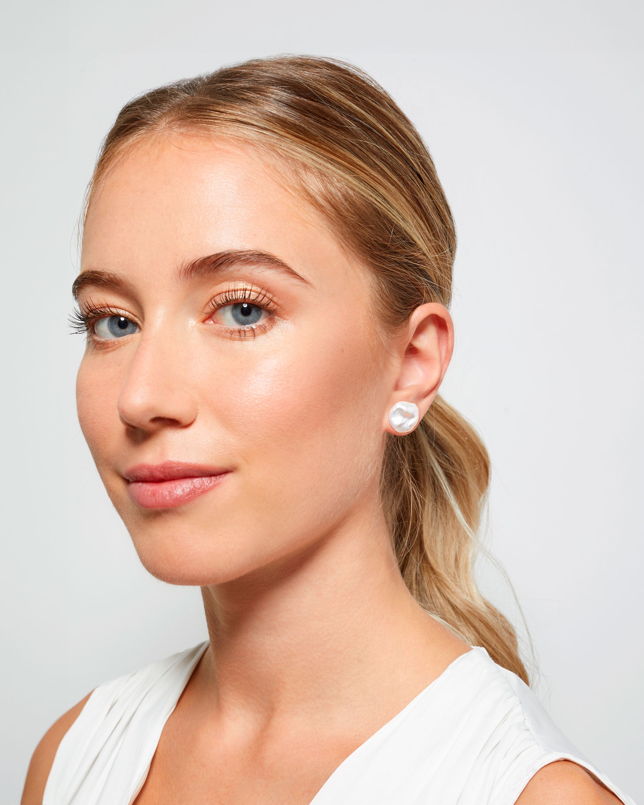 Pendientes de Perlas de Agua Dulce Keshi y Oro 18K Secret & You 13-14mm