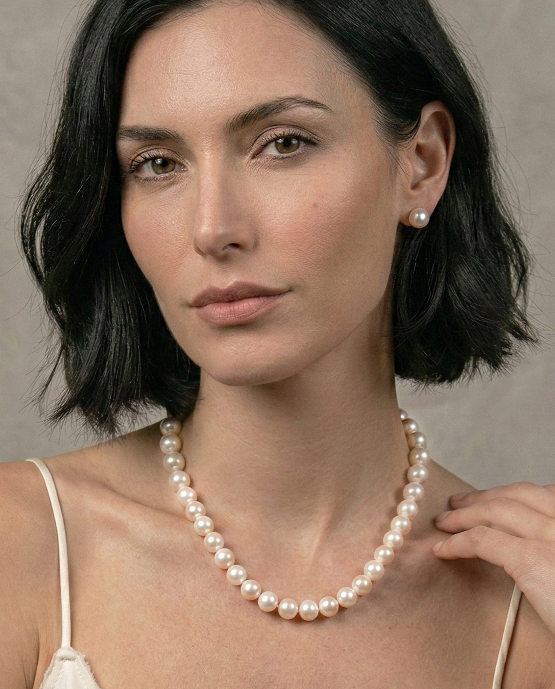 Collar De Perlas Edison Semi-Redondas 9-11 mm | SY Perlas