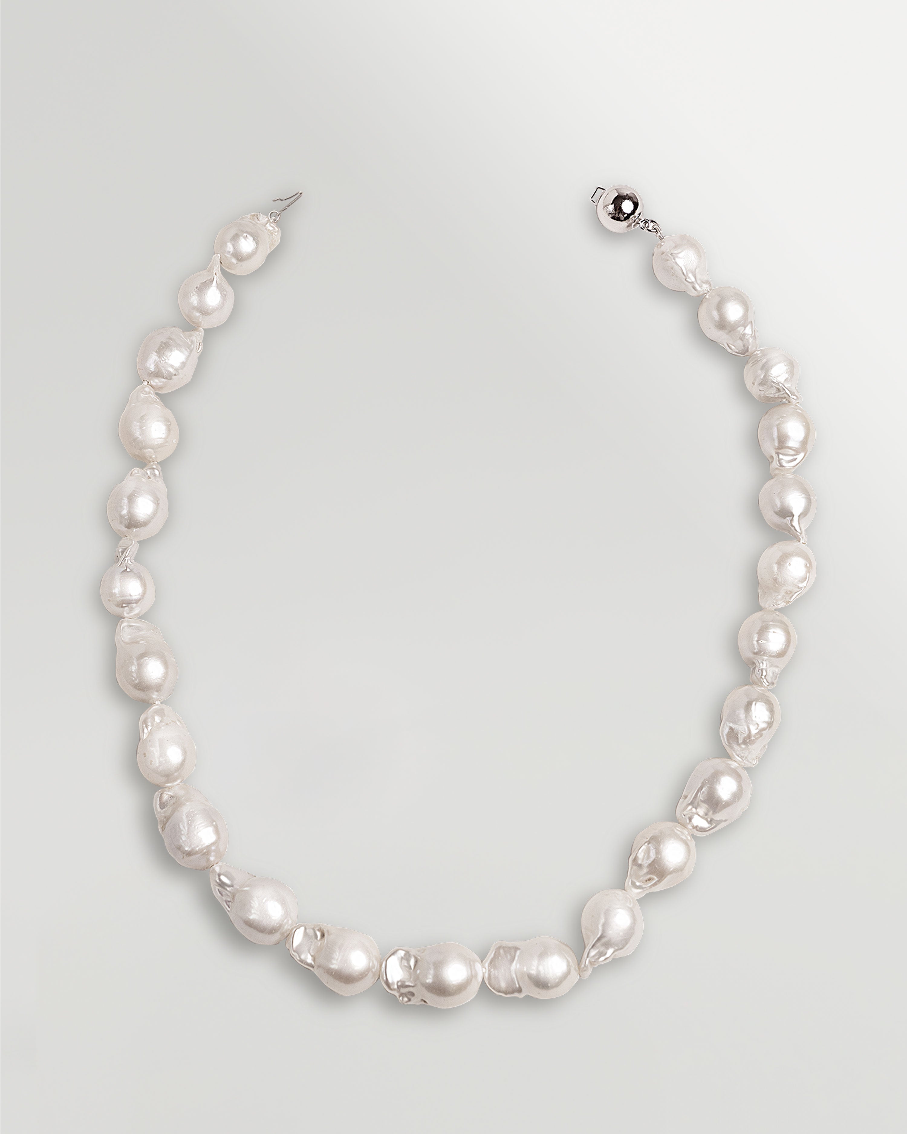 Foto Collar de Perlas de Agua Dulce Barrocas fIREBALL de 10-12mm