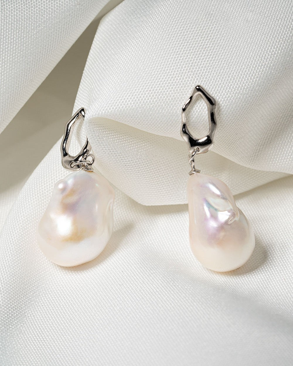 Pendientes Gala de Perlas Cultivadas de Agua dulce Barrocas 14-17 mm y Plata de Ley