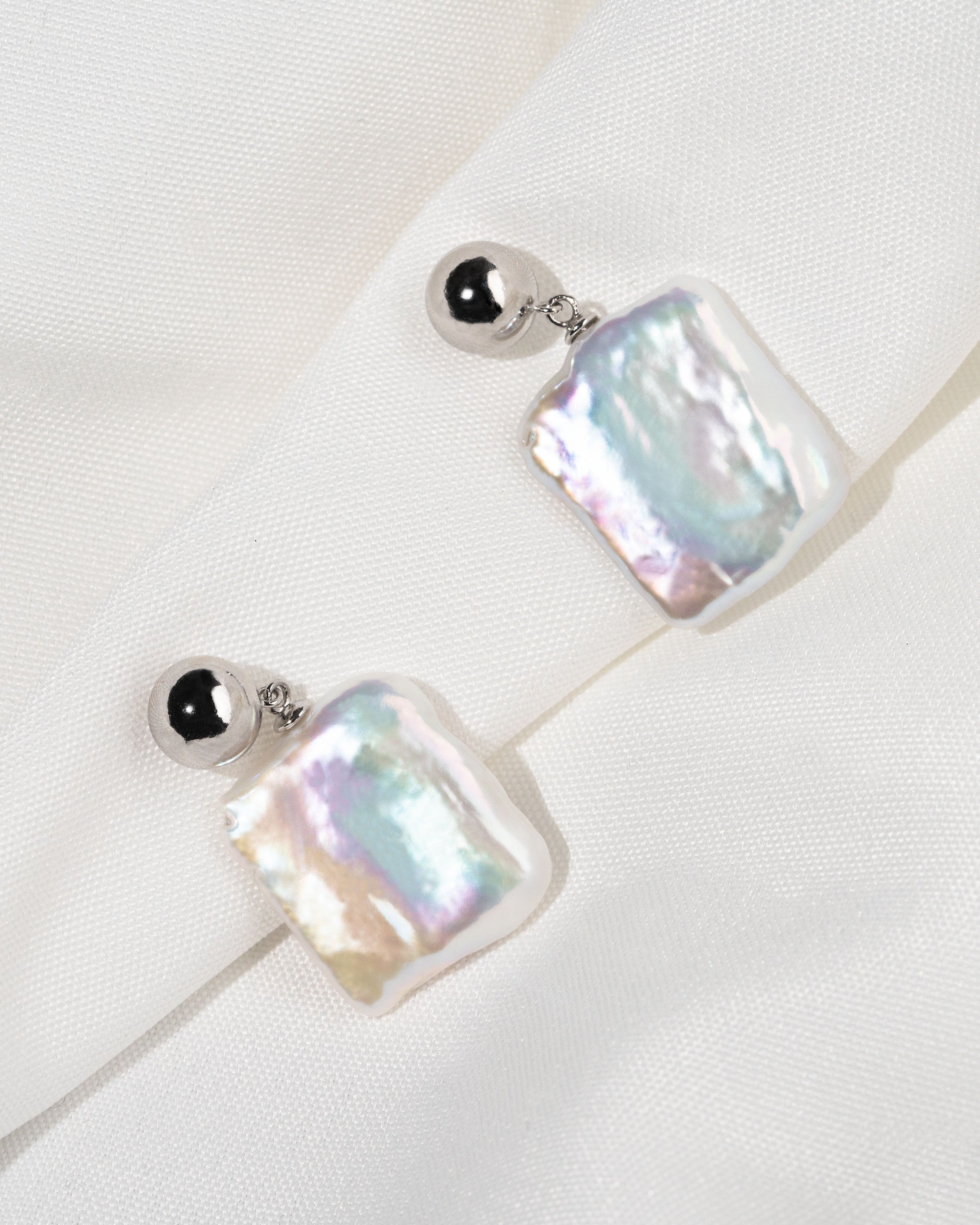 Pendientes Grace de Perlas Cultivadas de Agua dulce Barrocas 17 mm y Plata de Ley