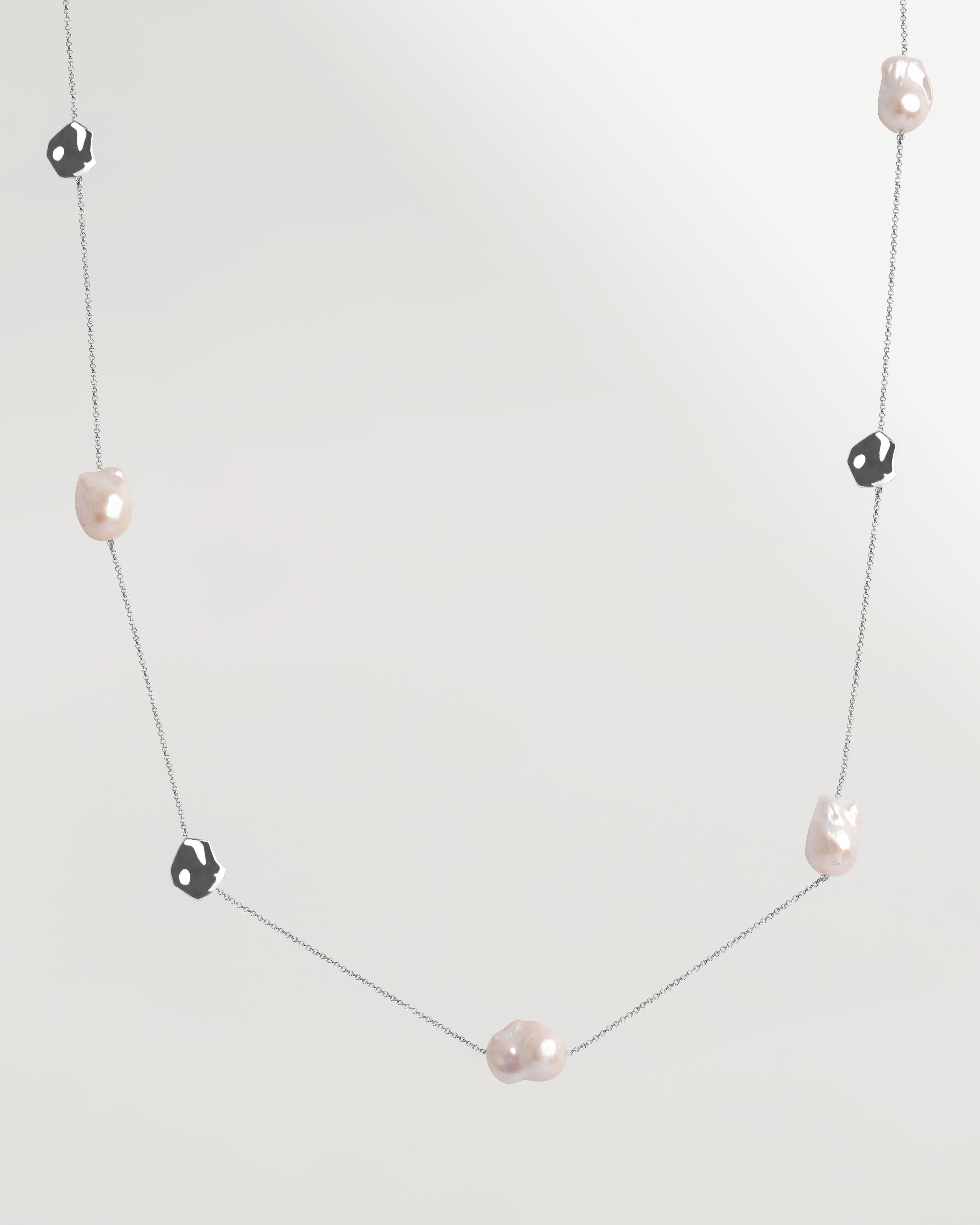 Collar Symphony de Perlas Cultivadas de Agua dulce Barrocas 14-17 mm y Plata de Ley