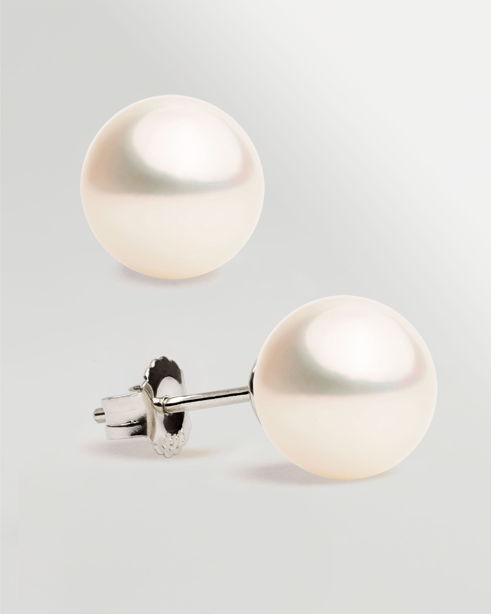 Pendientes de Perlas Redondas de Agua Dulce de Oro 18 K SY PERLAS 12-12,5 mm