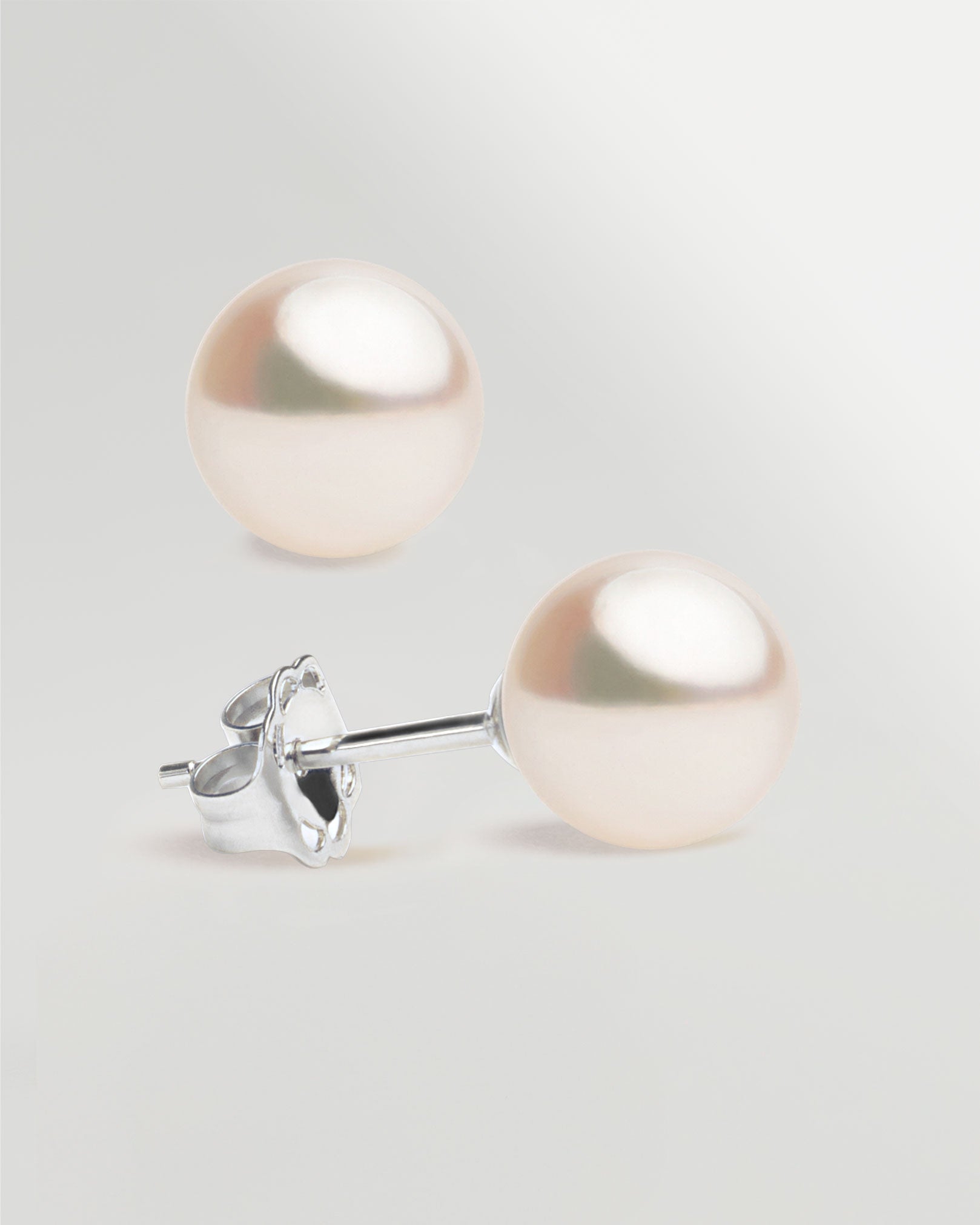 Pendientes de Perlas Cultivadas Akoya Japonesas en Oro de 18k 8-8,5mm Secret & You