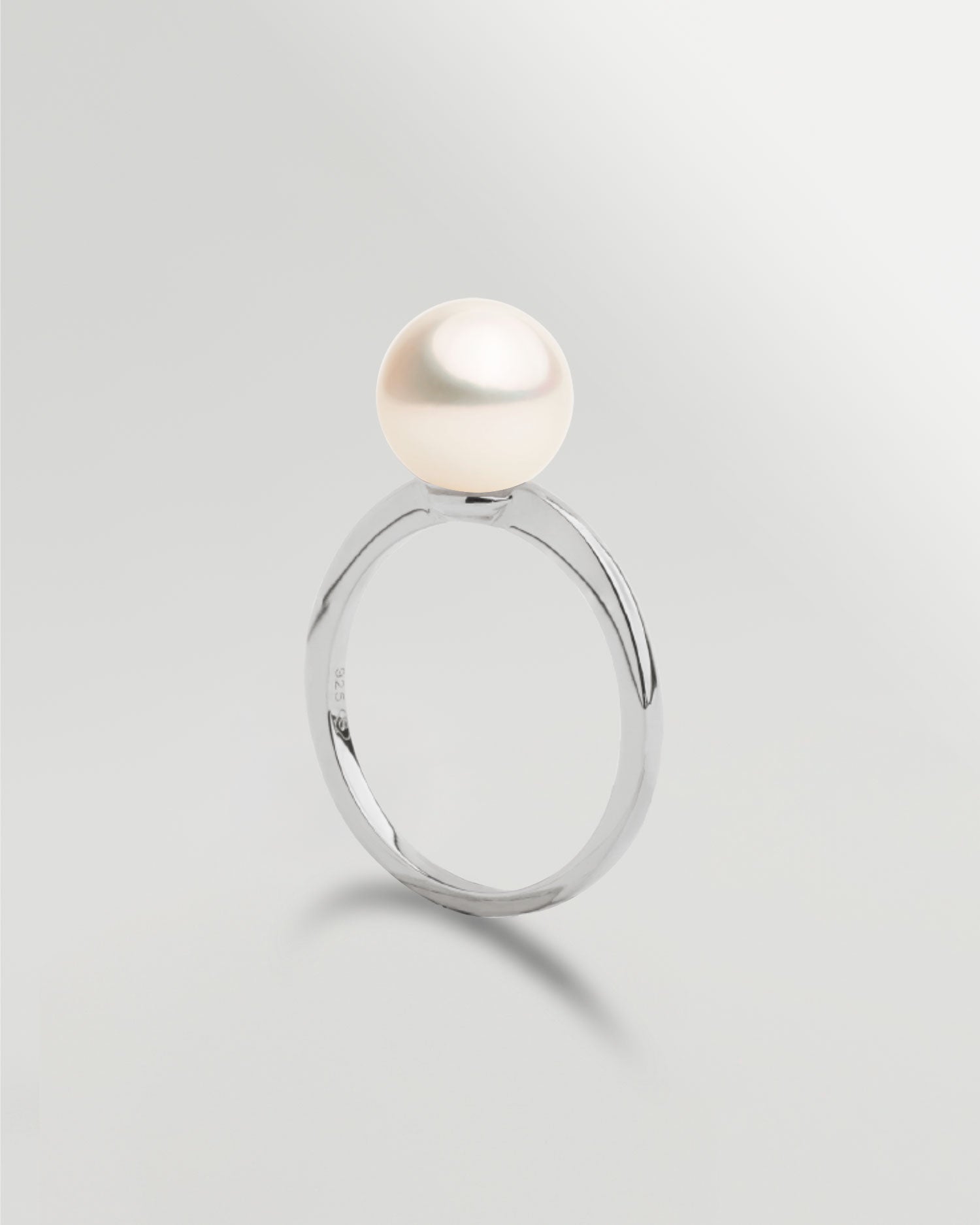Anillo con Perla Redonda de 8,5 mm - Plata de Ley