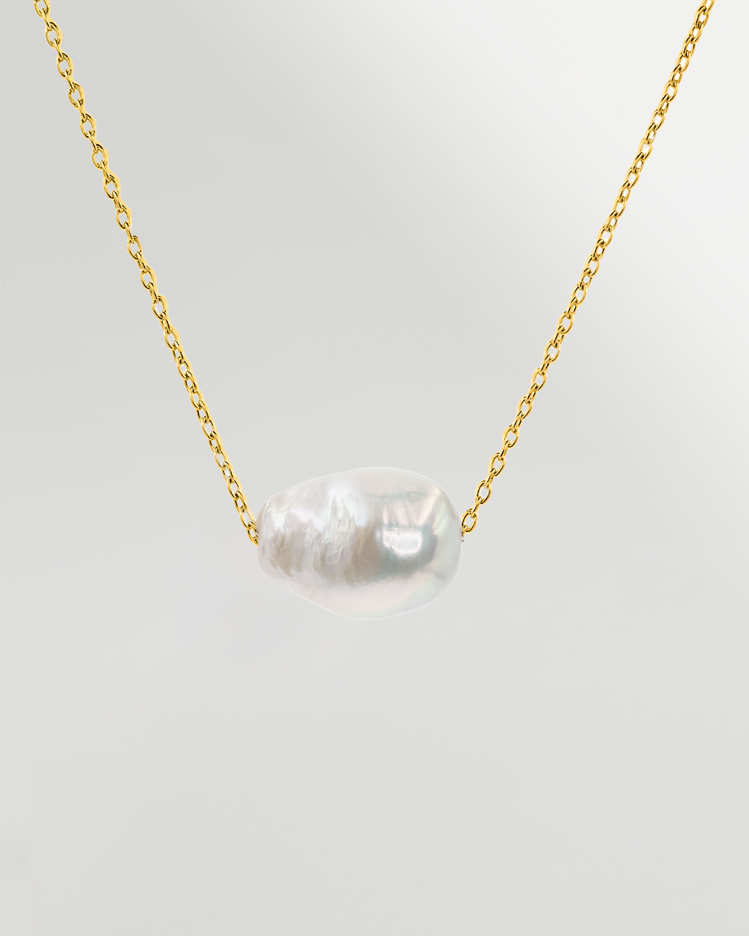 Colgante Perla de Agua Dulce Edison Barroca de 12-13 mm y Plata de ley bañada en Oro 18K Secret & Yo