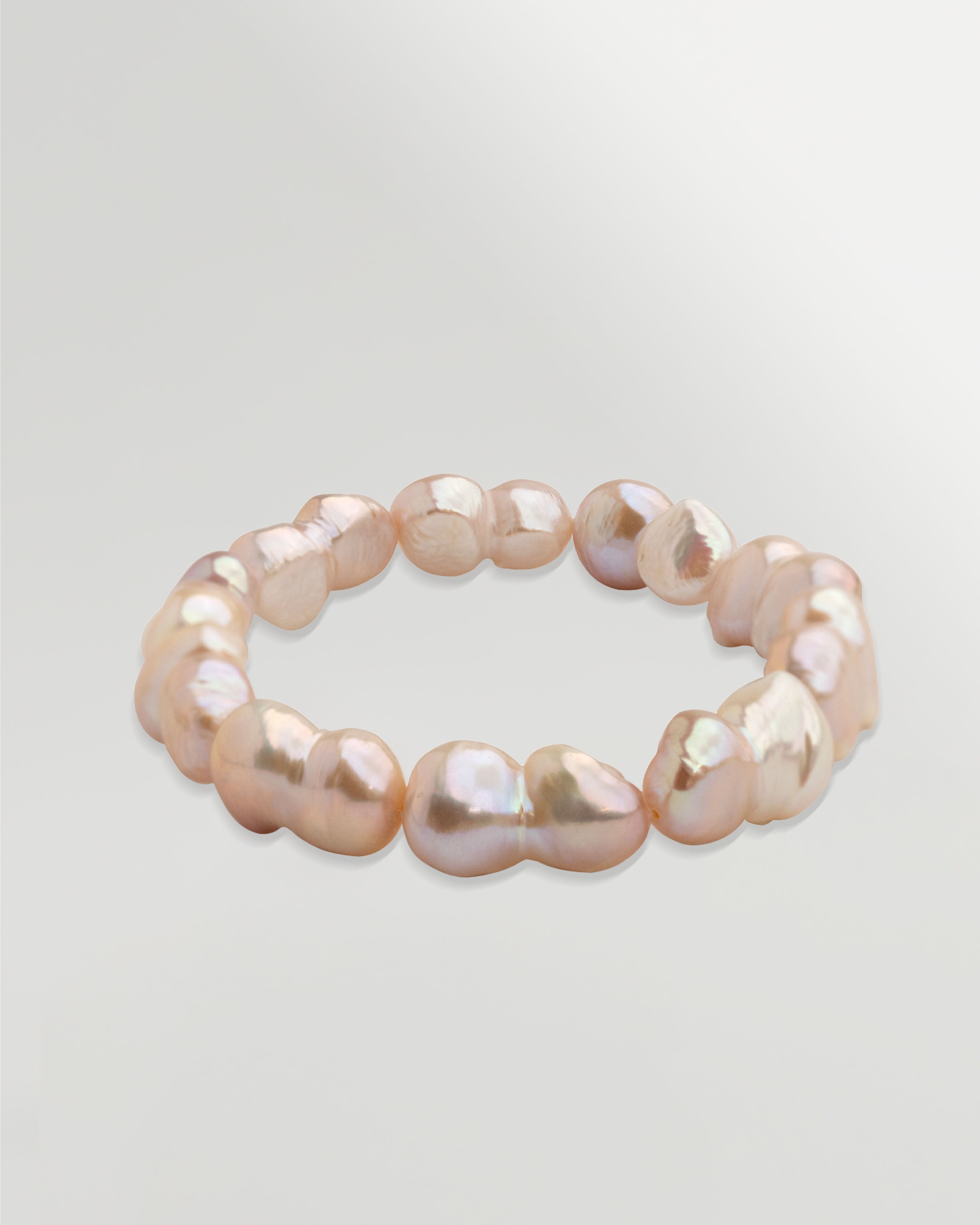 Pulsera Elástica de Perlas Grandes de Agua Dulce Barrocas y Gemelas Rosadas 11-12 mm, 18 cm secret & you
